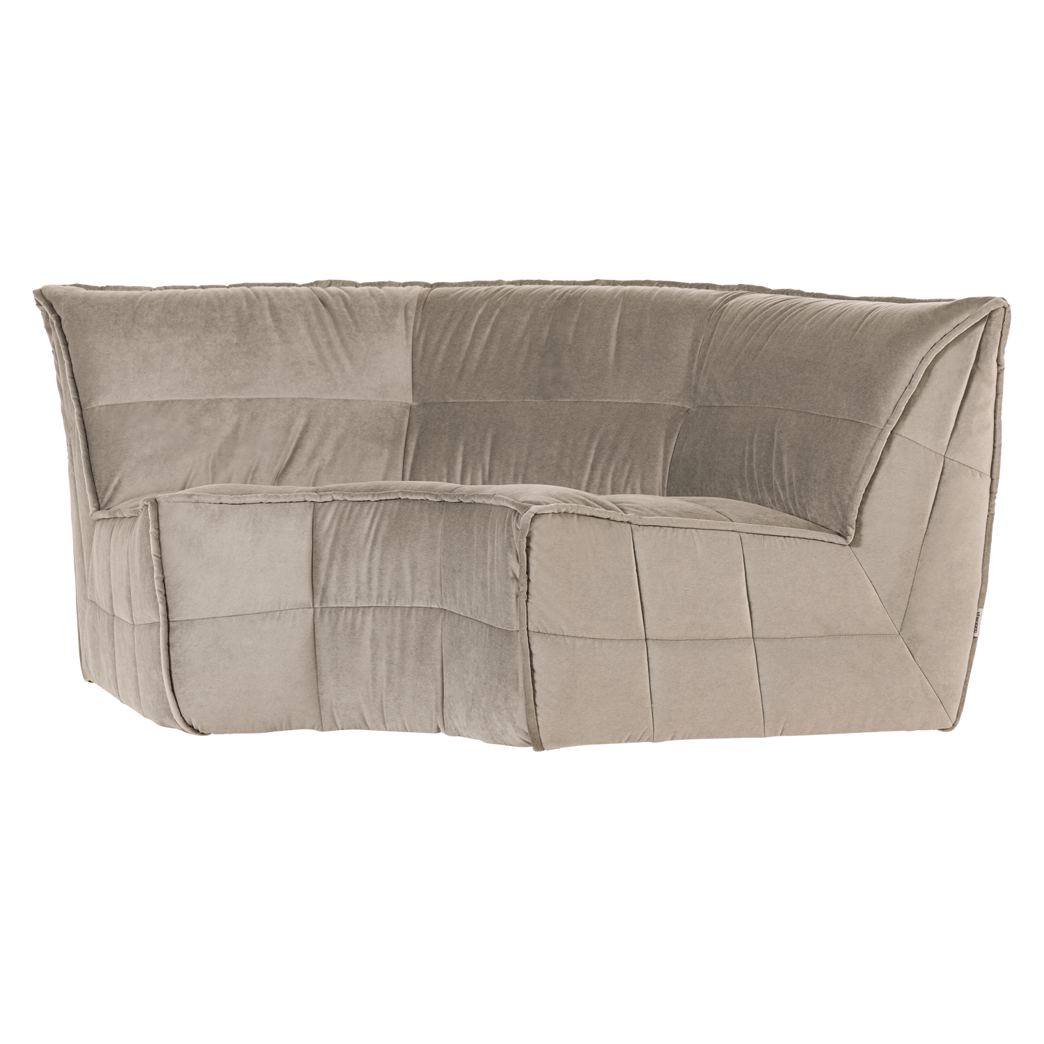Velvet Sofa CLUSTER - Beige Corner Module