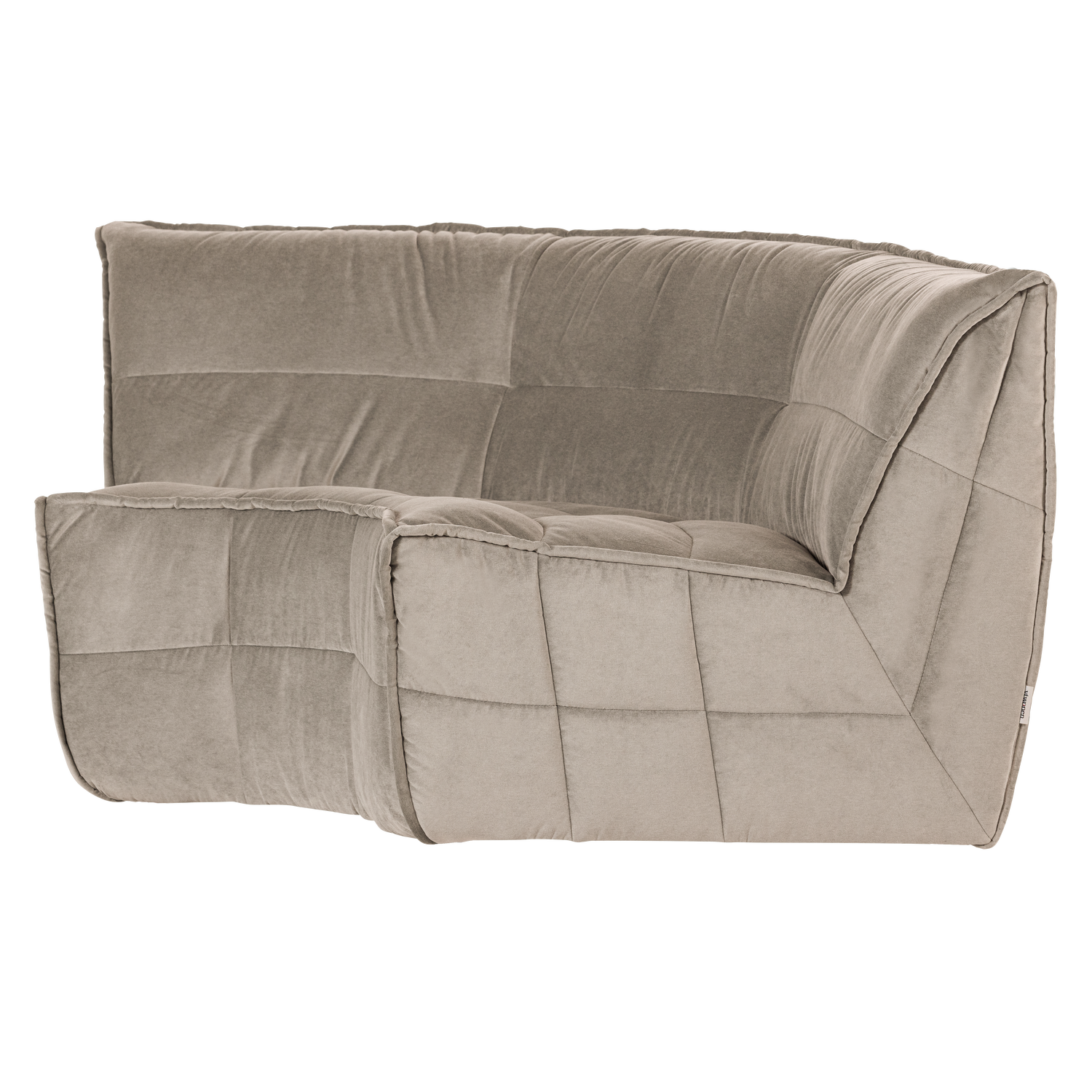 Velvet Sofa CLUSTER - Beige Corner Module