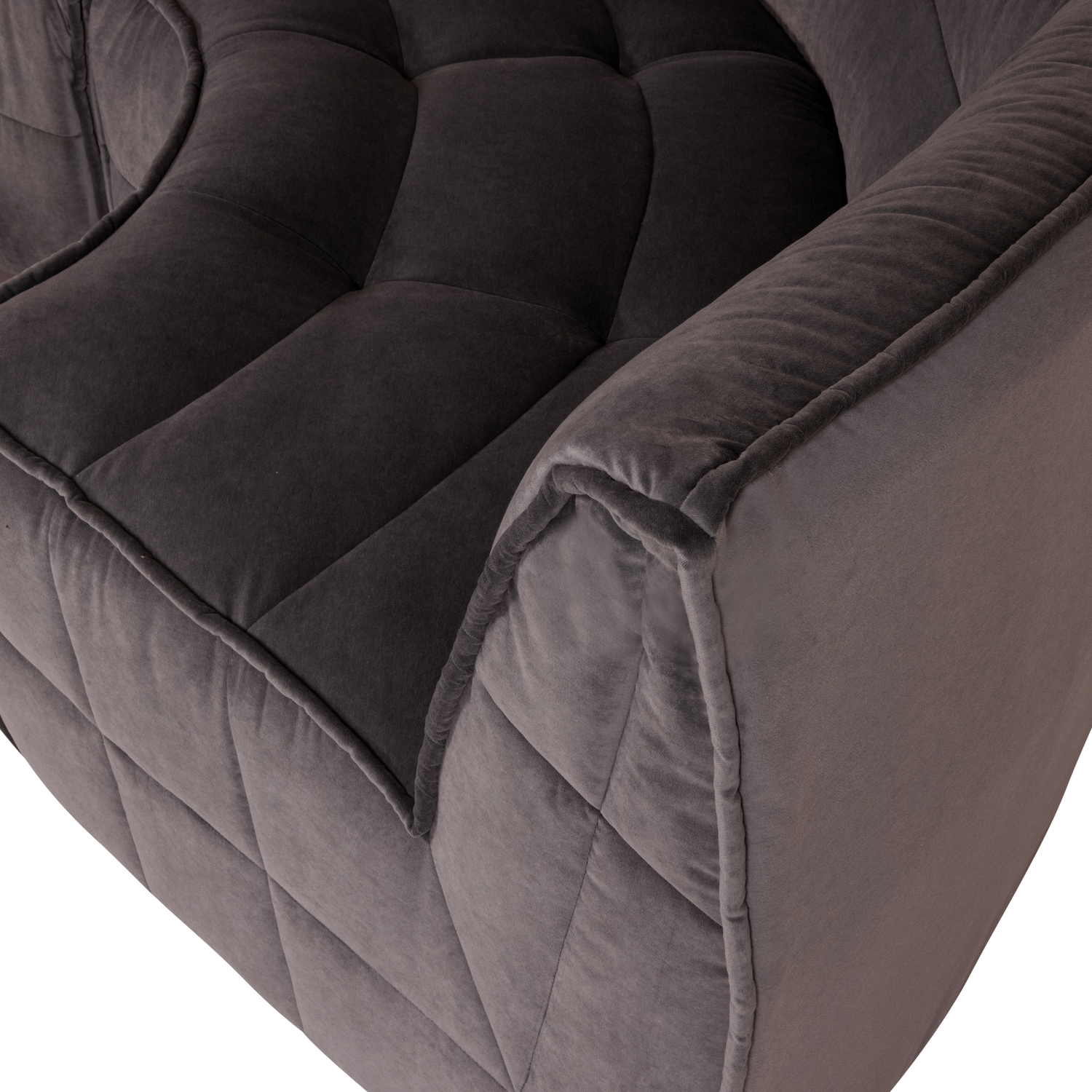 Velvet Sofa CLUSTER - Chocolate Corner Module