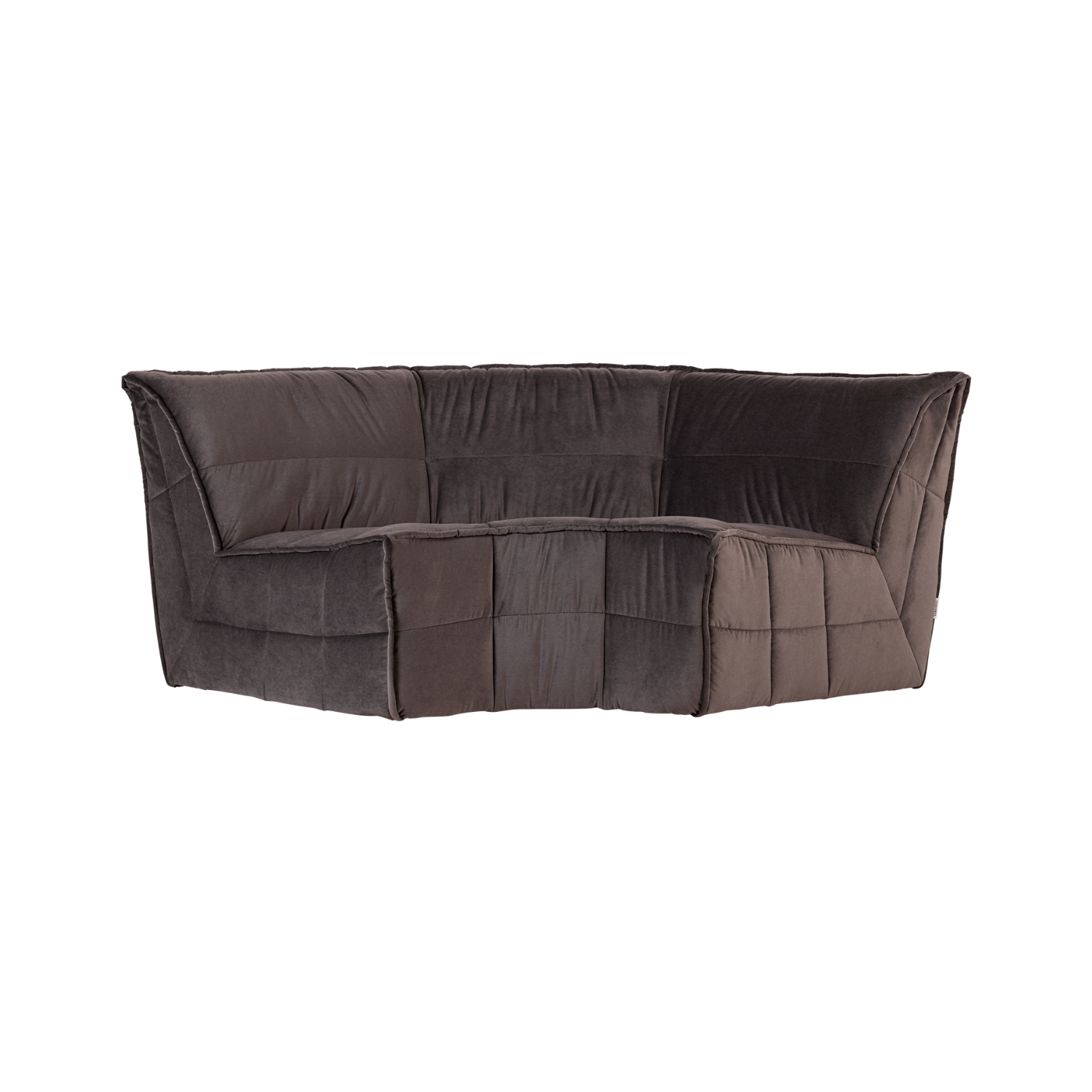Velvet Sofa CLUSTER - Chocolate Corner Module