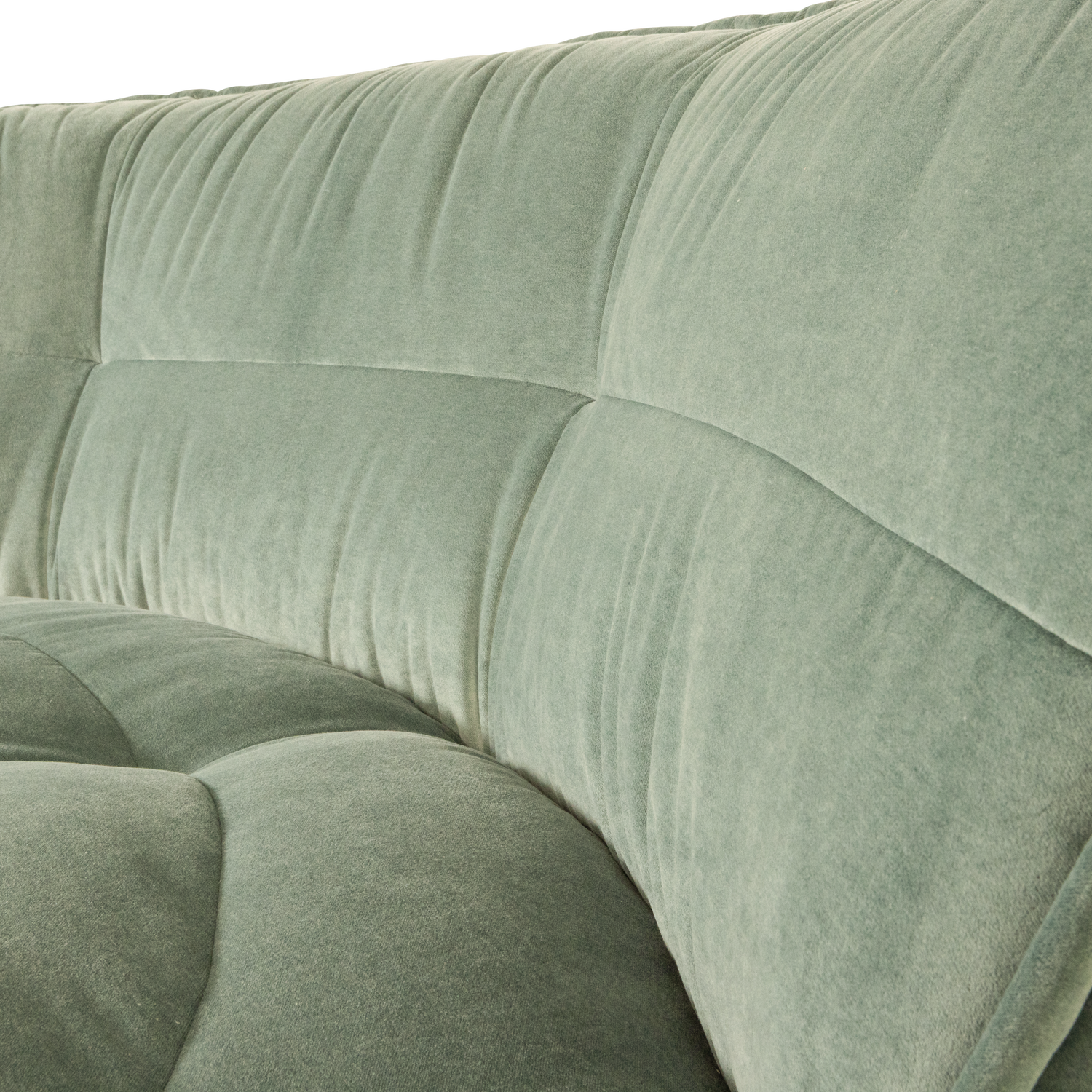 Velvet Sofa CLUSTER - Corner Module in Pistachio