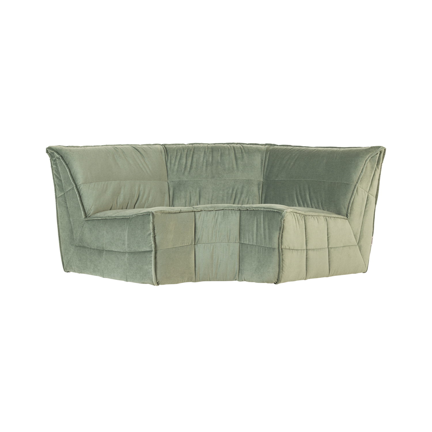 Velvet Sofa CLUSTER - Corner Module in Pistachio