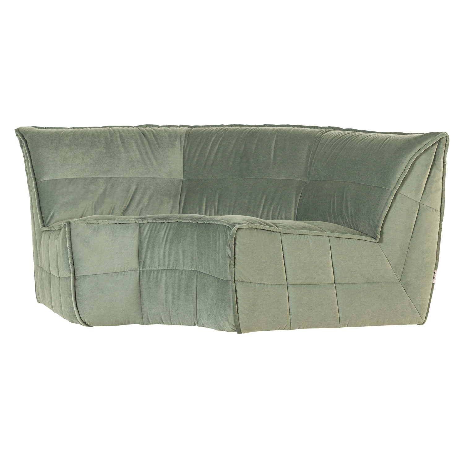 Velvet Sofa CLUSTER - Corner Module in Pistachio