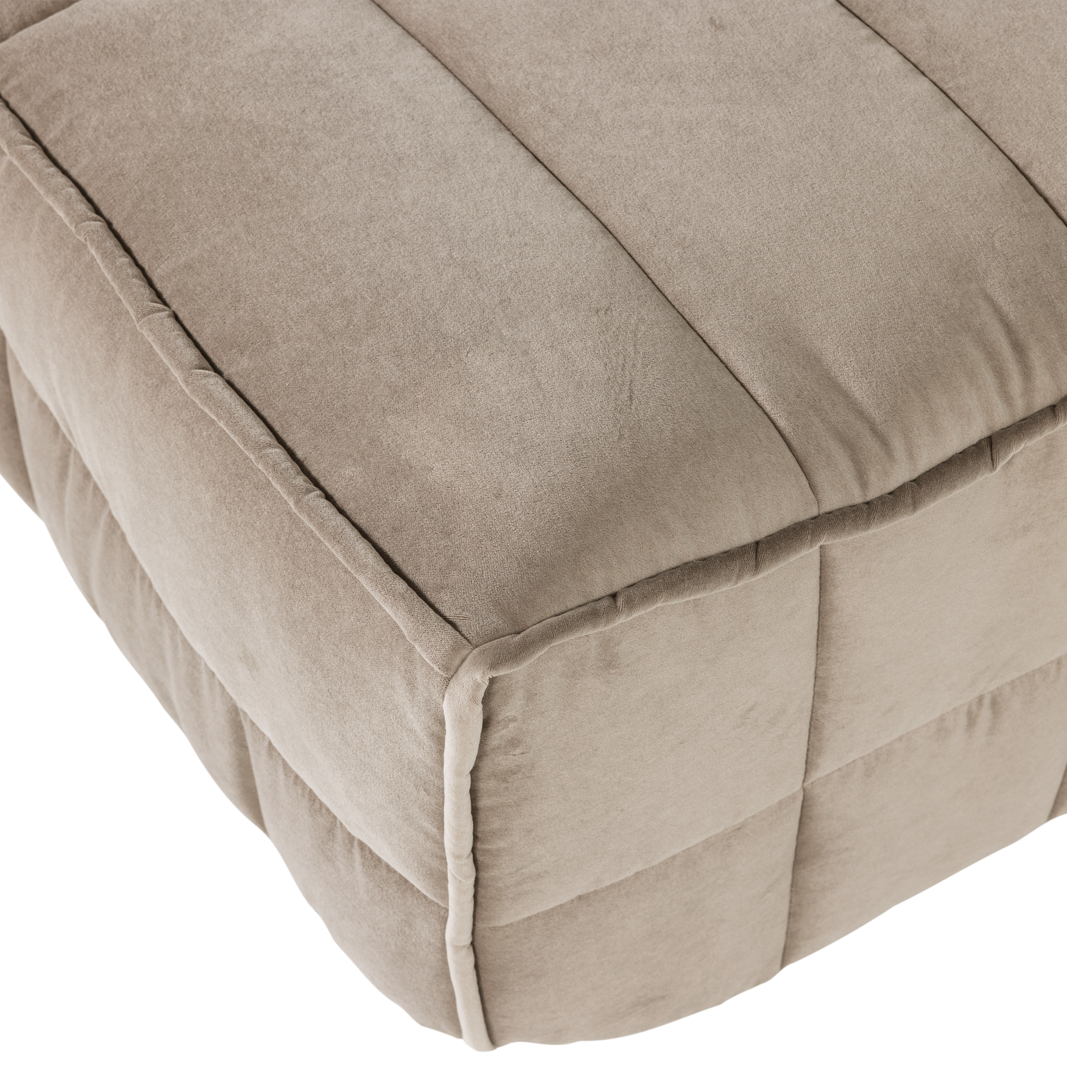 Velvet Pouf CLUSTER Beige