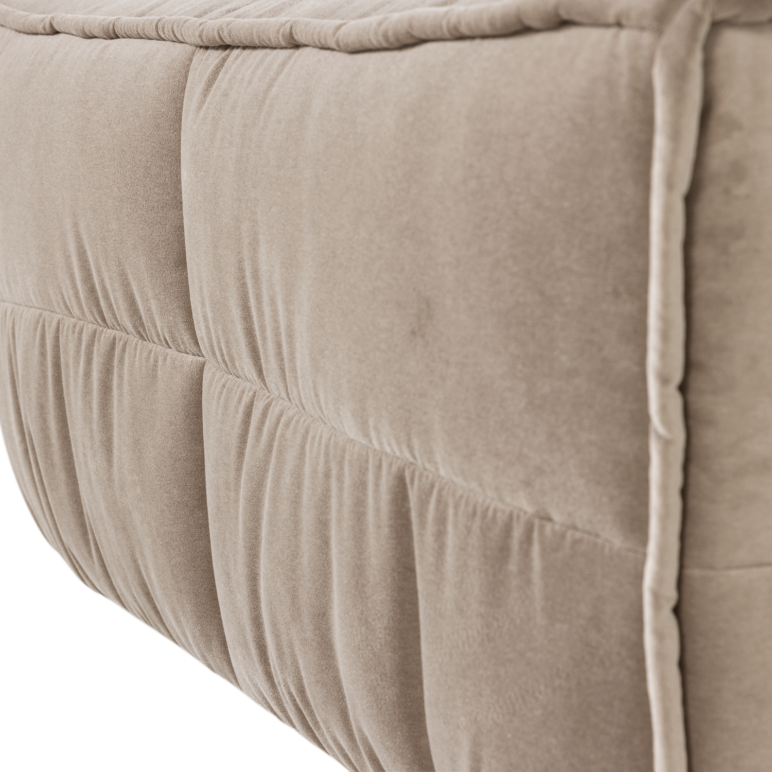 Velvet Pouf CLUSTER Beige