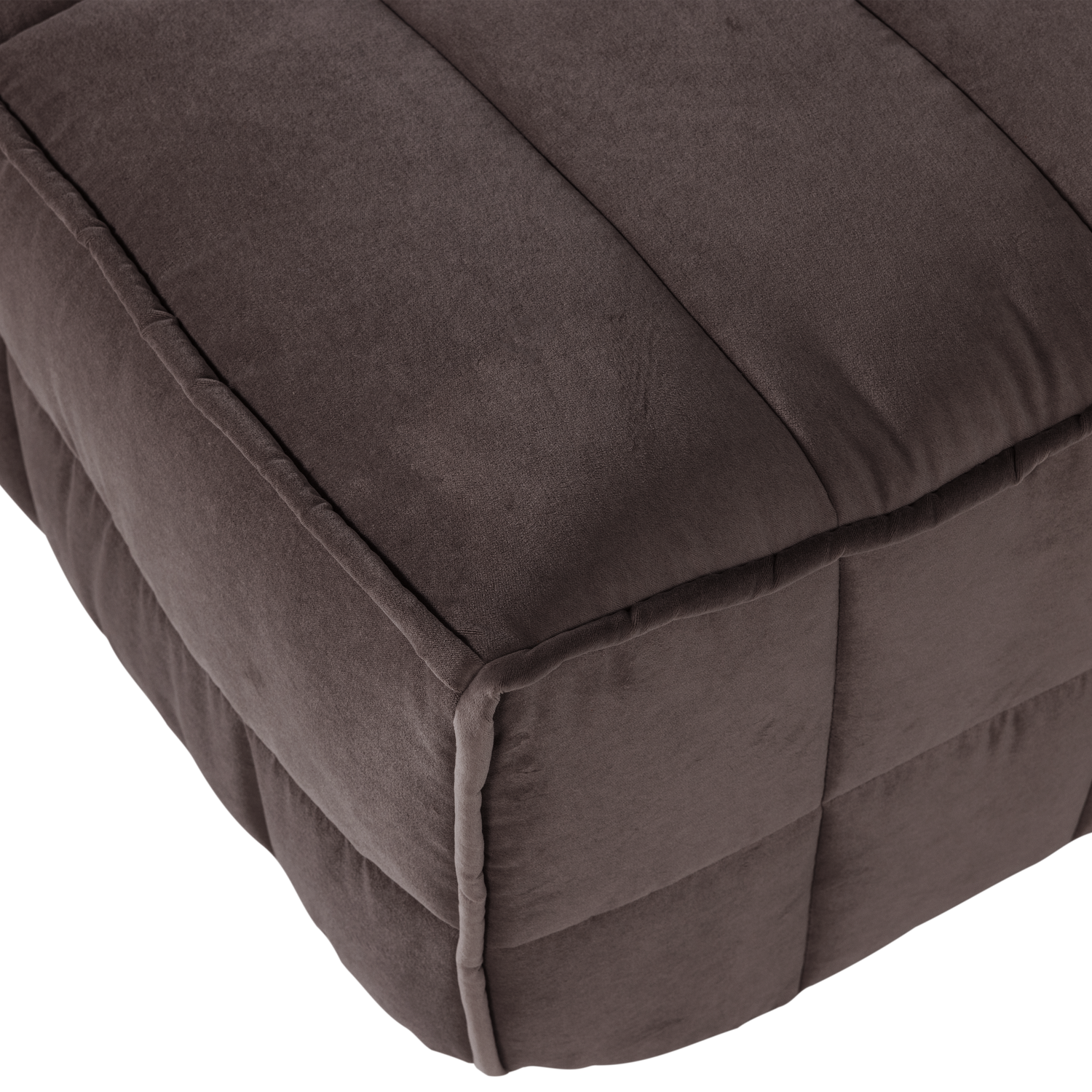 Chocolate Velvet Pouf CLUSTER