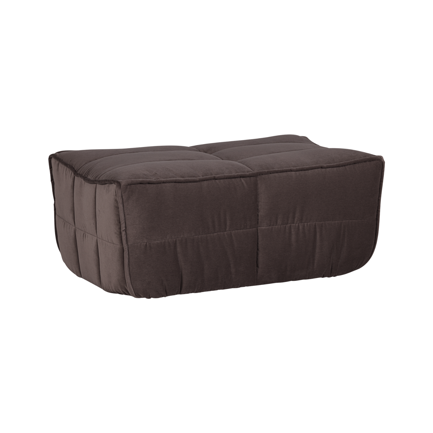 Chocolate Velvet Pouf CLUSTER