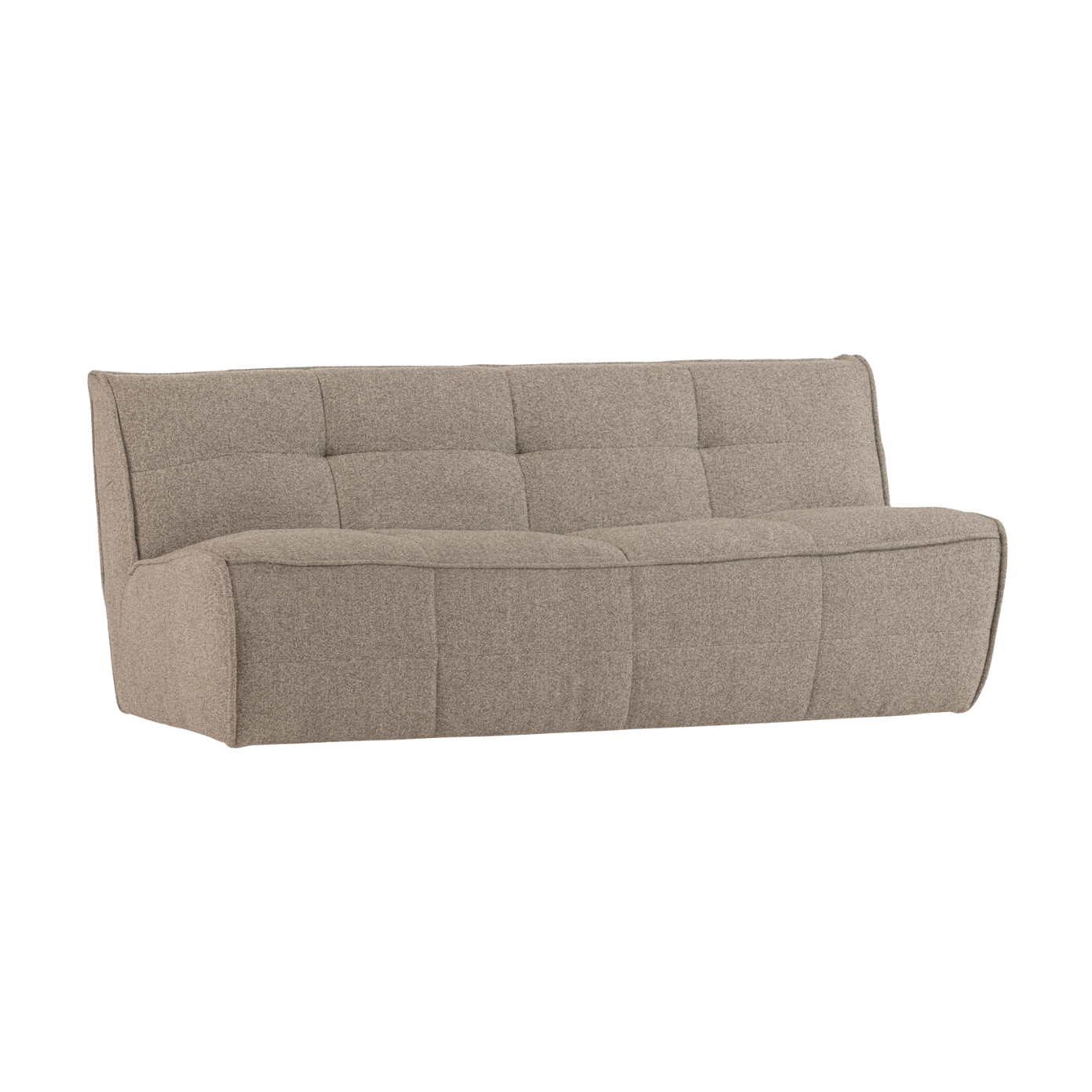 Sofa CLUSTER - Modul 3-Sitzer beige Bouclé