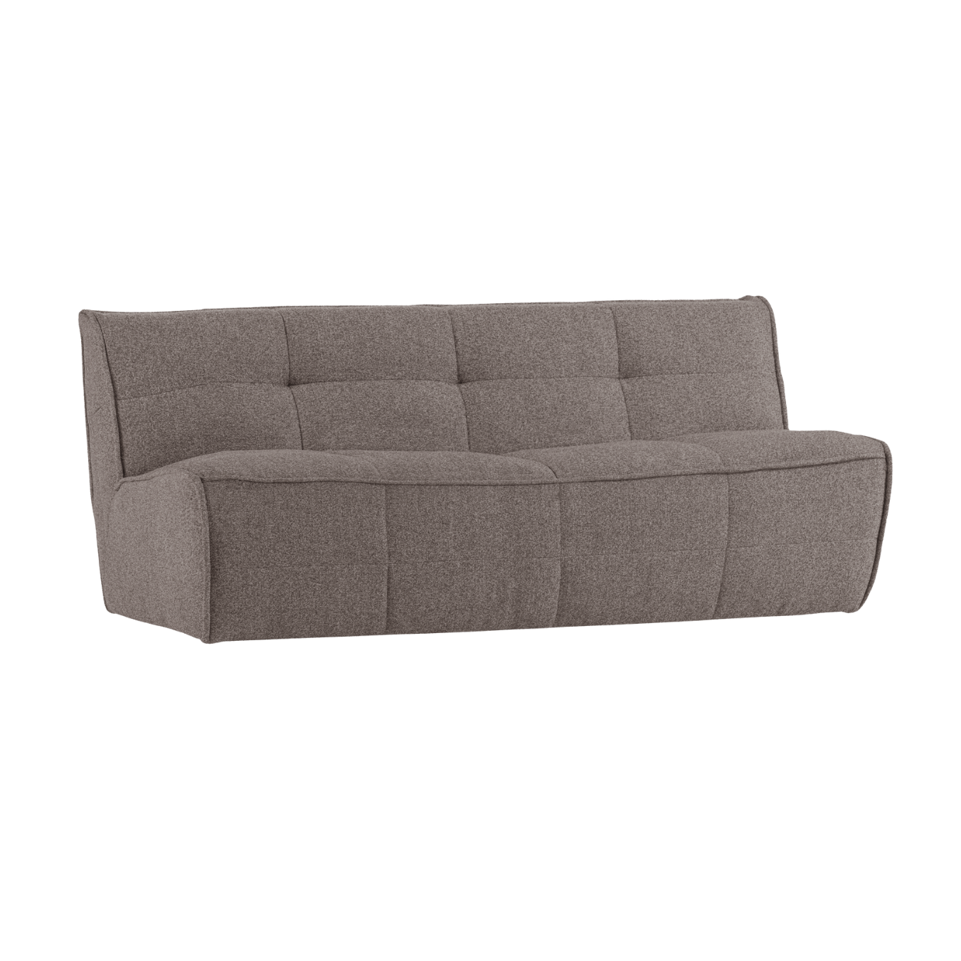 Sofa CLUSTER - Modul 3-Sitzer schieferbraun Bouclé