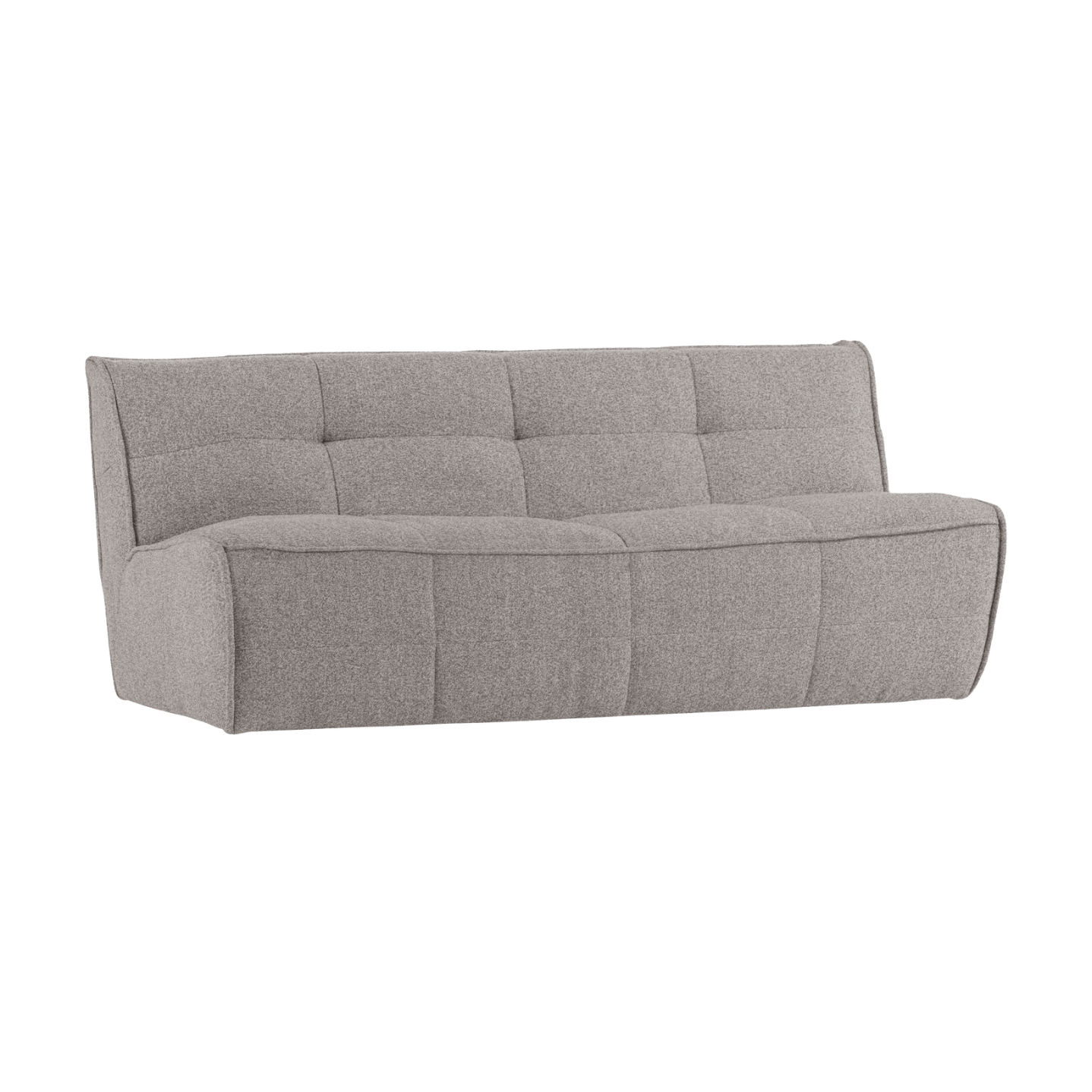 Sofa CLUSTER - Modul 3-Sitzer graues Bouclé