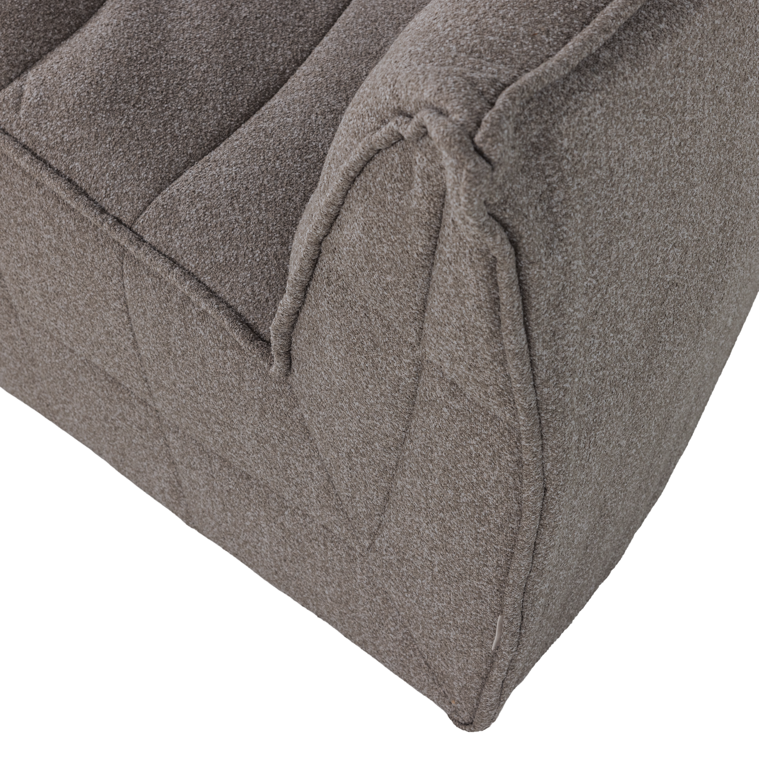 Sofa CLUSTER - gray-brown bouclé corner module