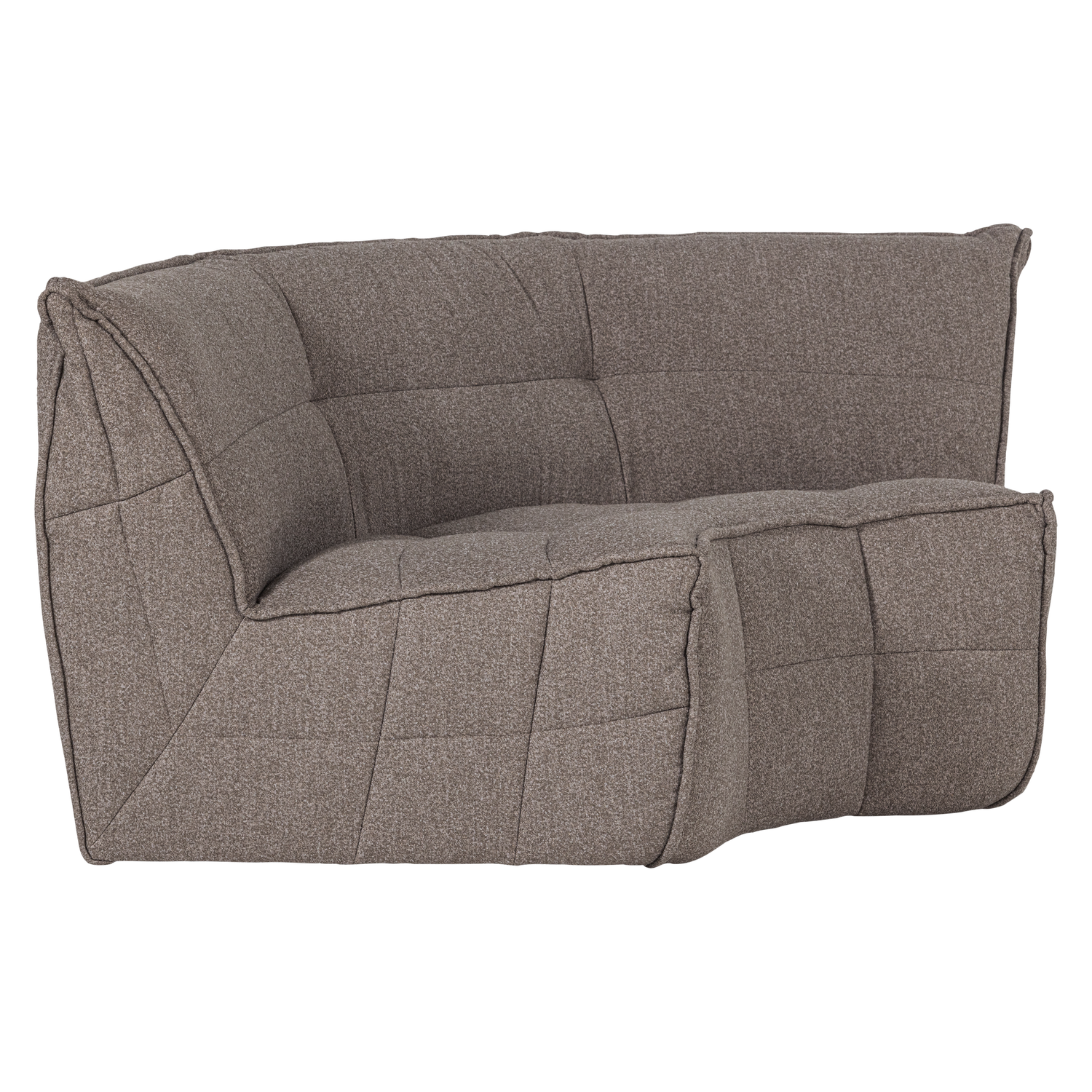 Sofa CLUSTER - gray-brown bouclé corner module