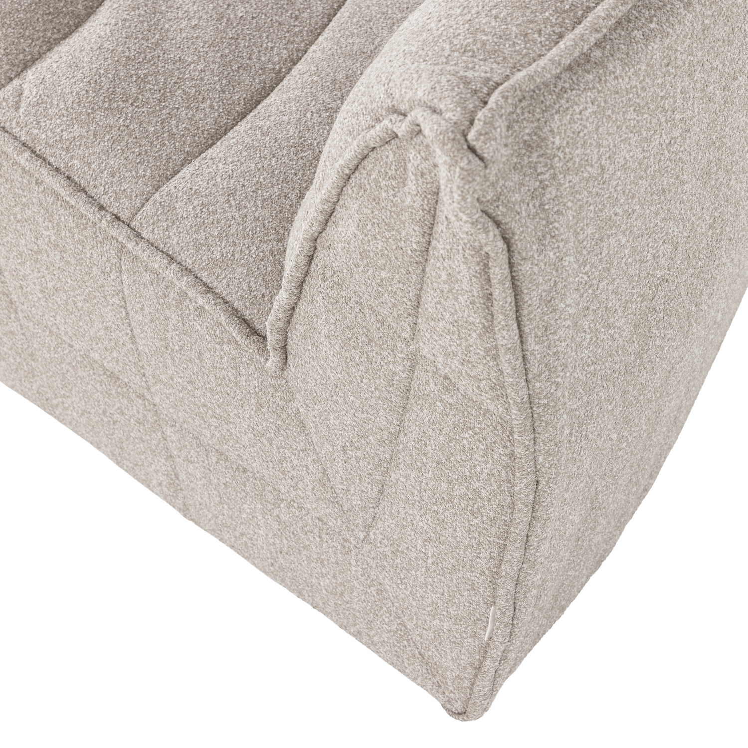 Sofa CLUSTER - sand bouclé corner module