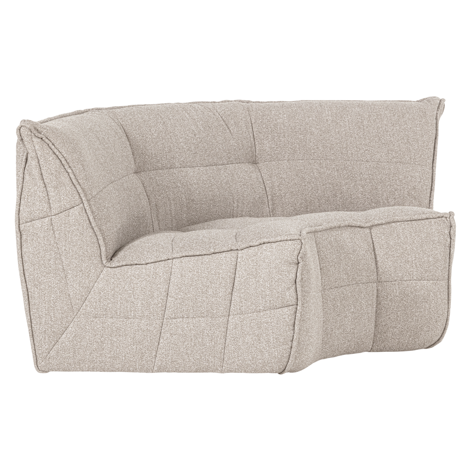 Sofa CLUSTER - sand bouclé corner module