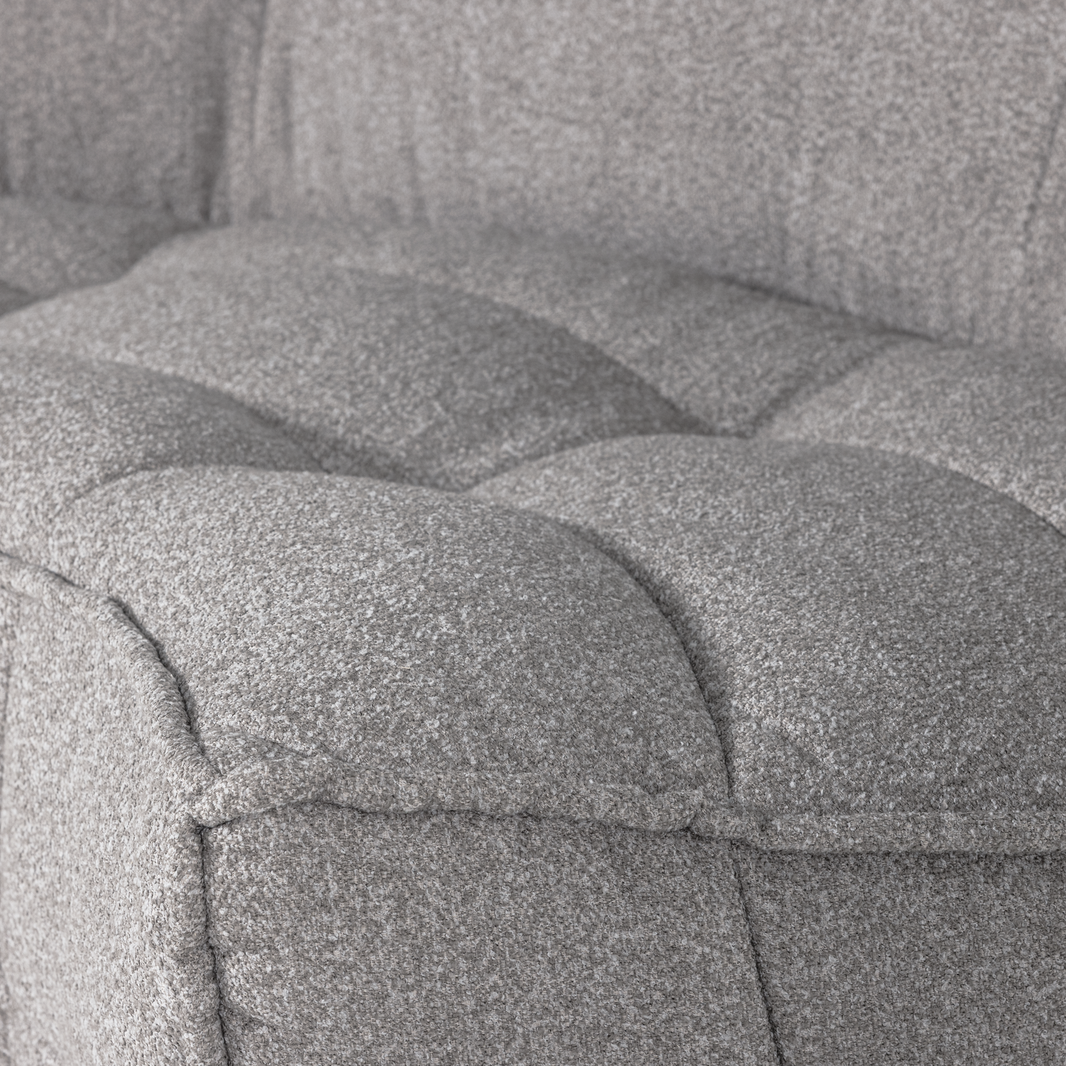 CLUSTER Sofa - Gray Bouclé Corner Module