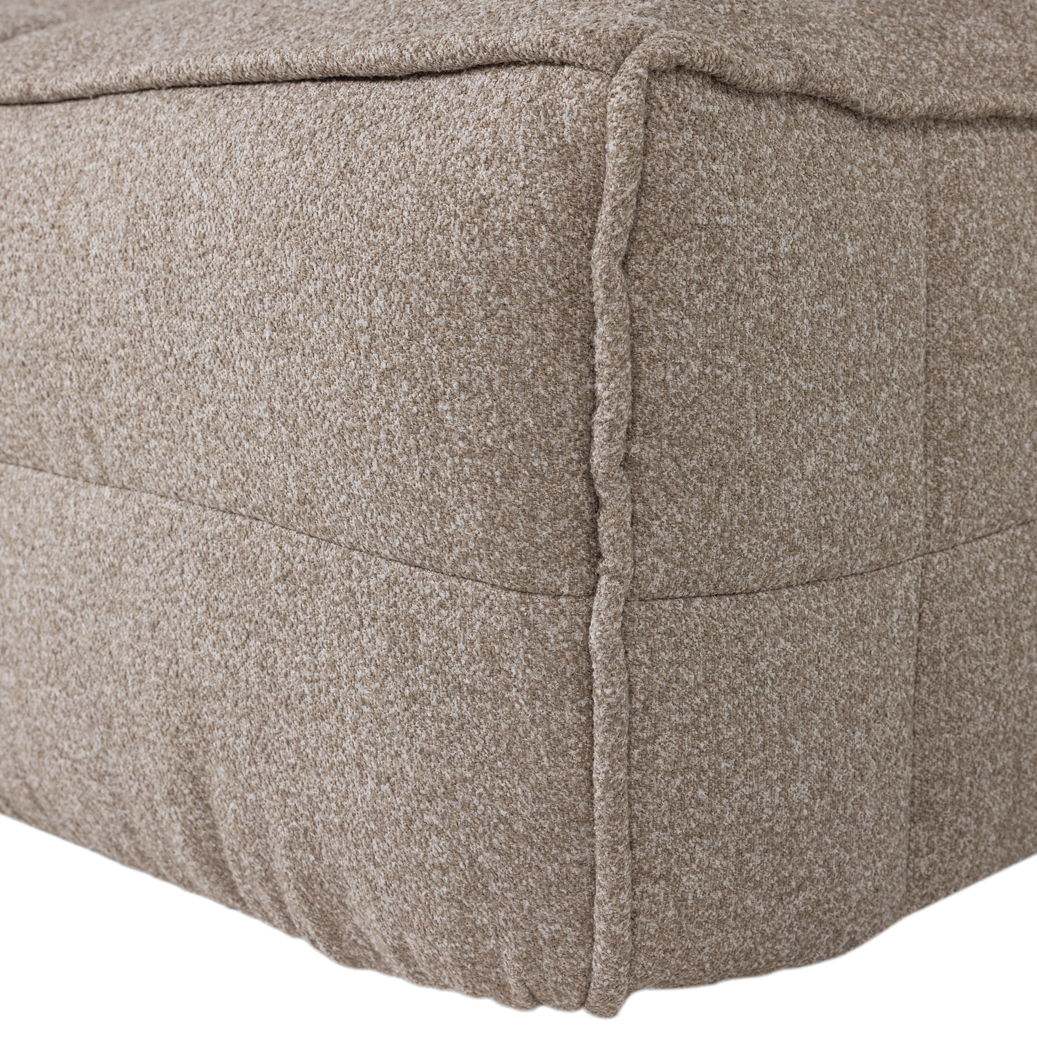 Puff CLUSTER beiges Bouclé