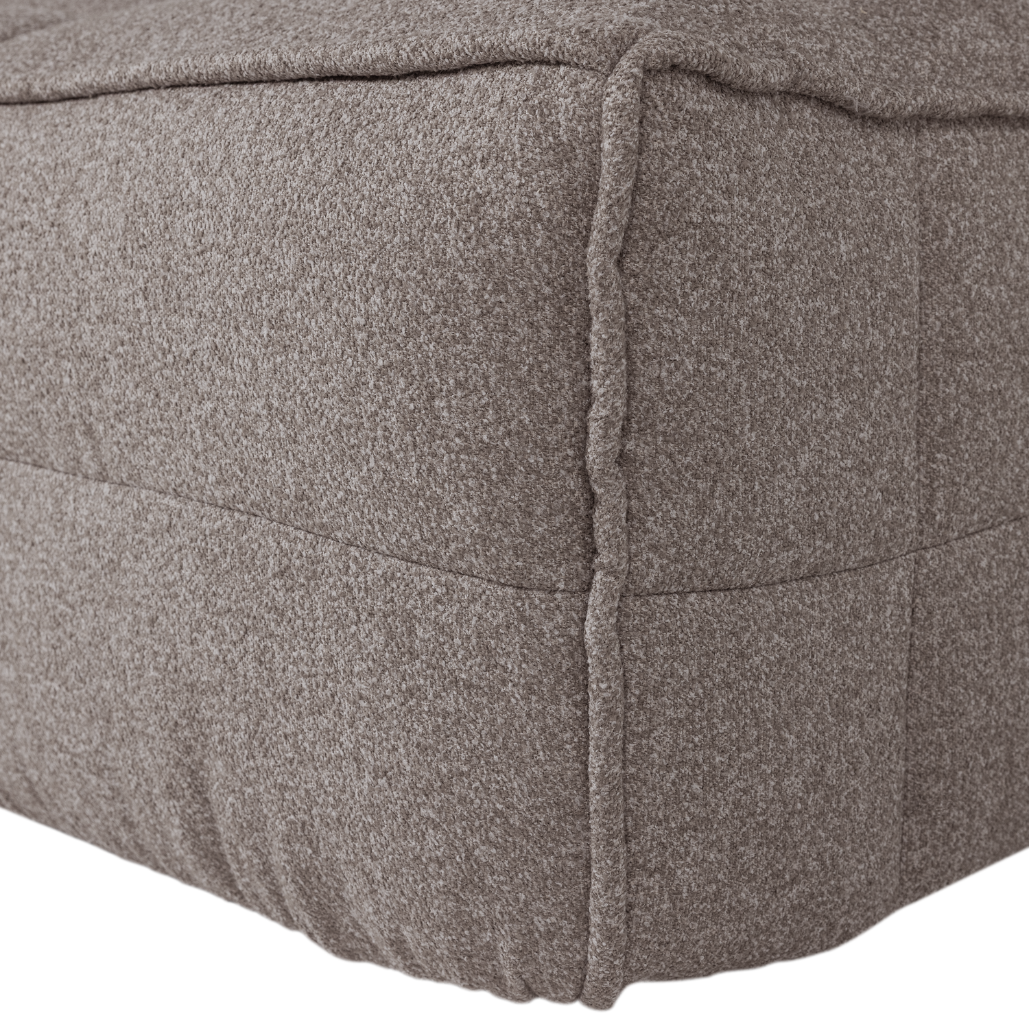 Puff CLUSTER grau-braun Bouclé
