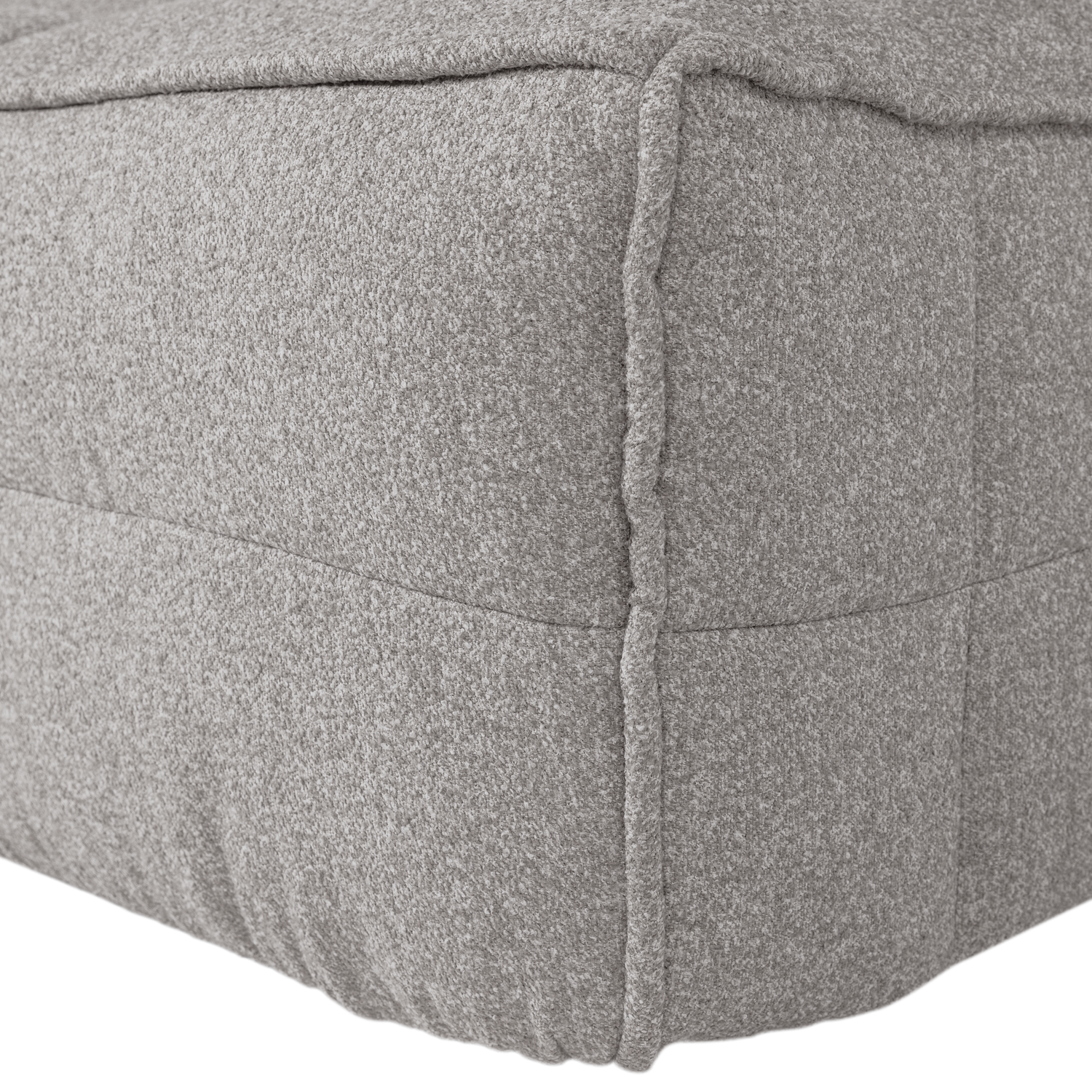 Puff CLUSTER grauer Bouclé