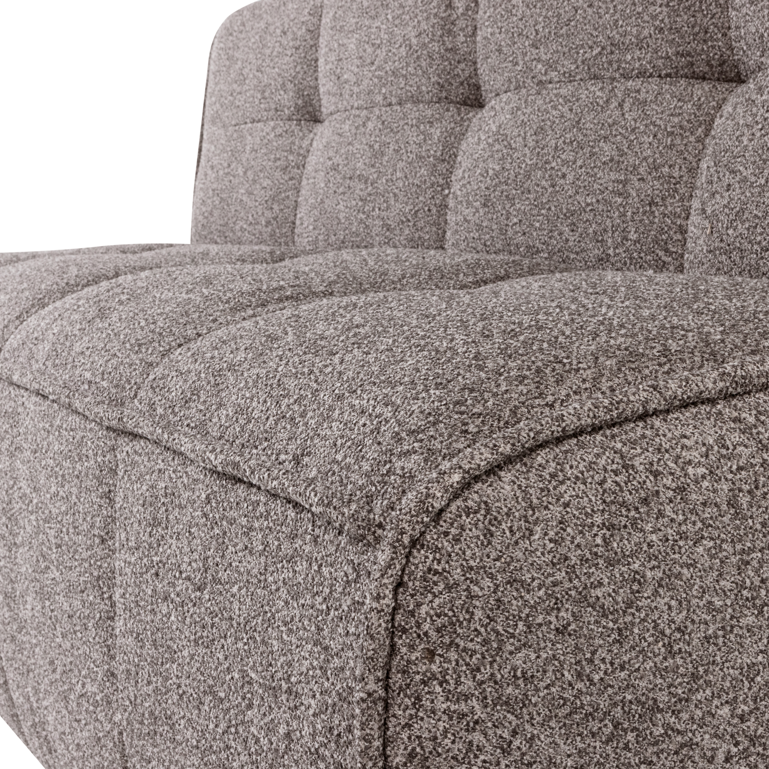 CLUSTER BENCH Sofa - 3-Seater in Gray-Brown Bouclé