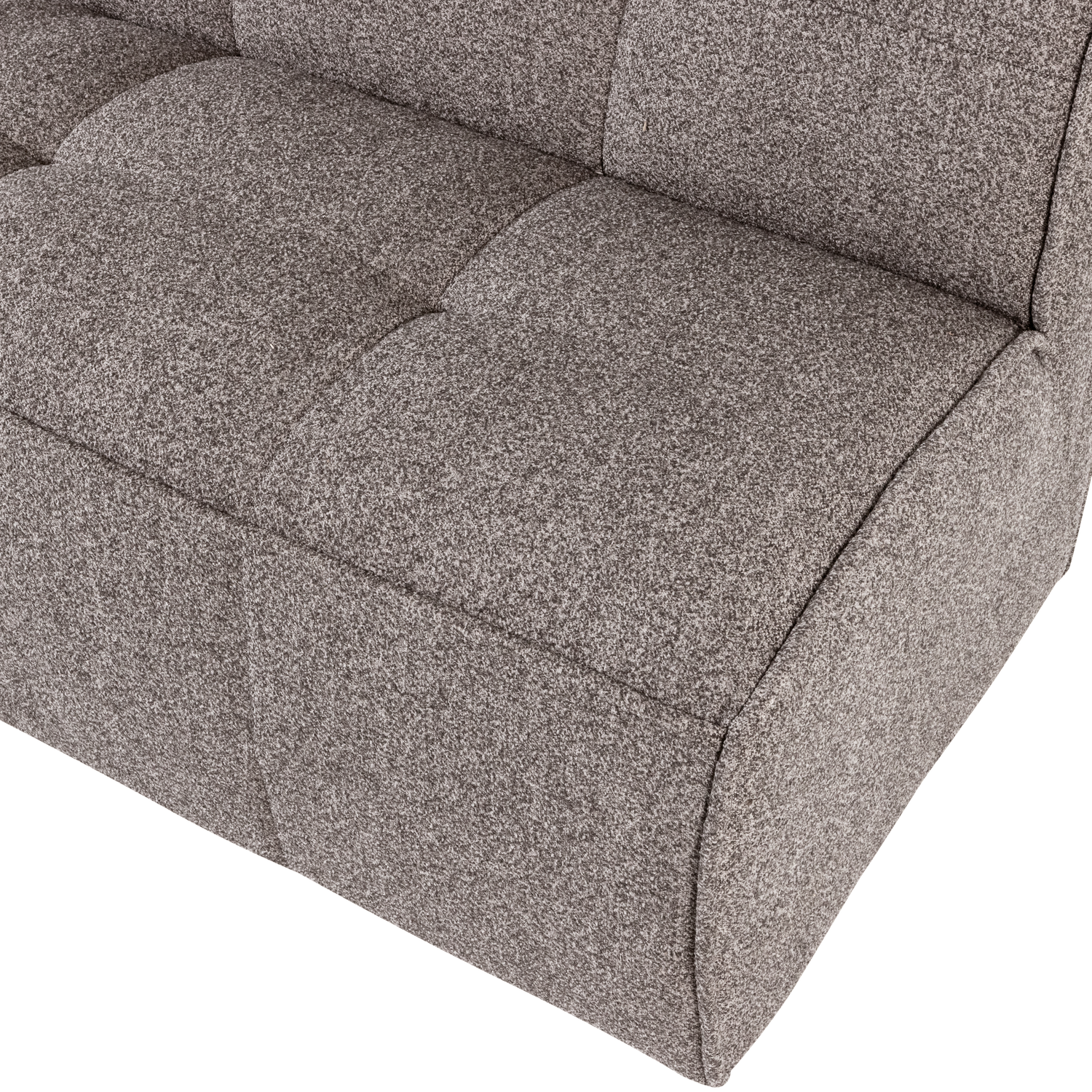 CLUSTER BENCH Sofa - 3-Seater in Gray-Brown Bouclé