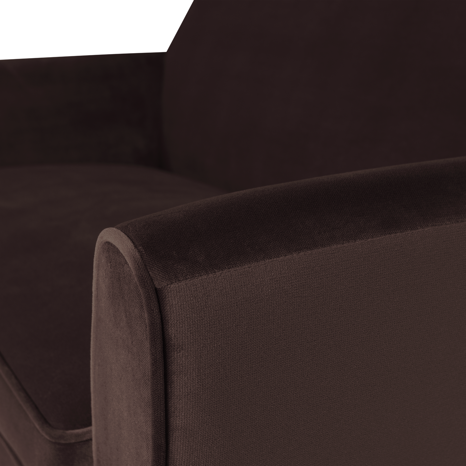 Sofa aus Samt 2-sitzig ROCCO braun