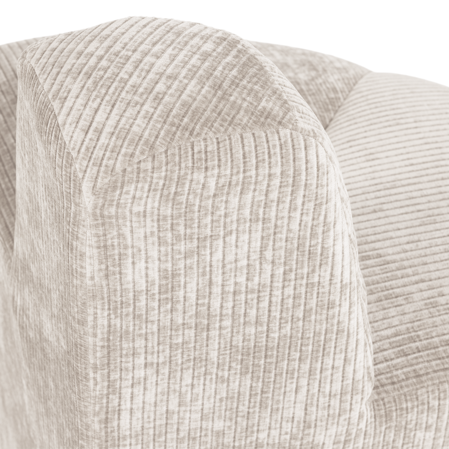 Modulares Sofa MOJO BENCH - abgerundetes Eckelement in Ecru Cord