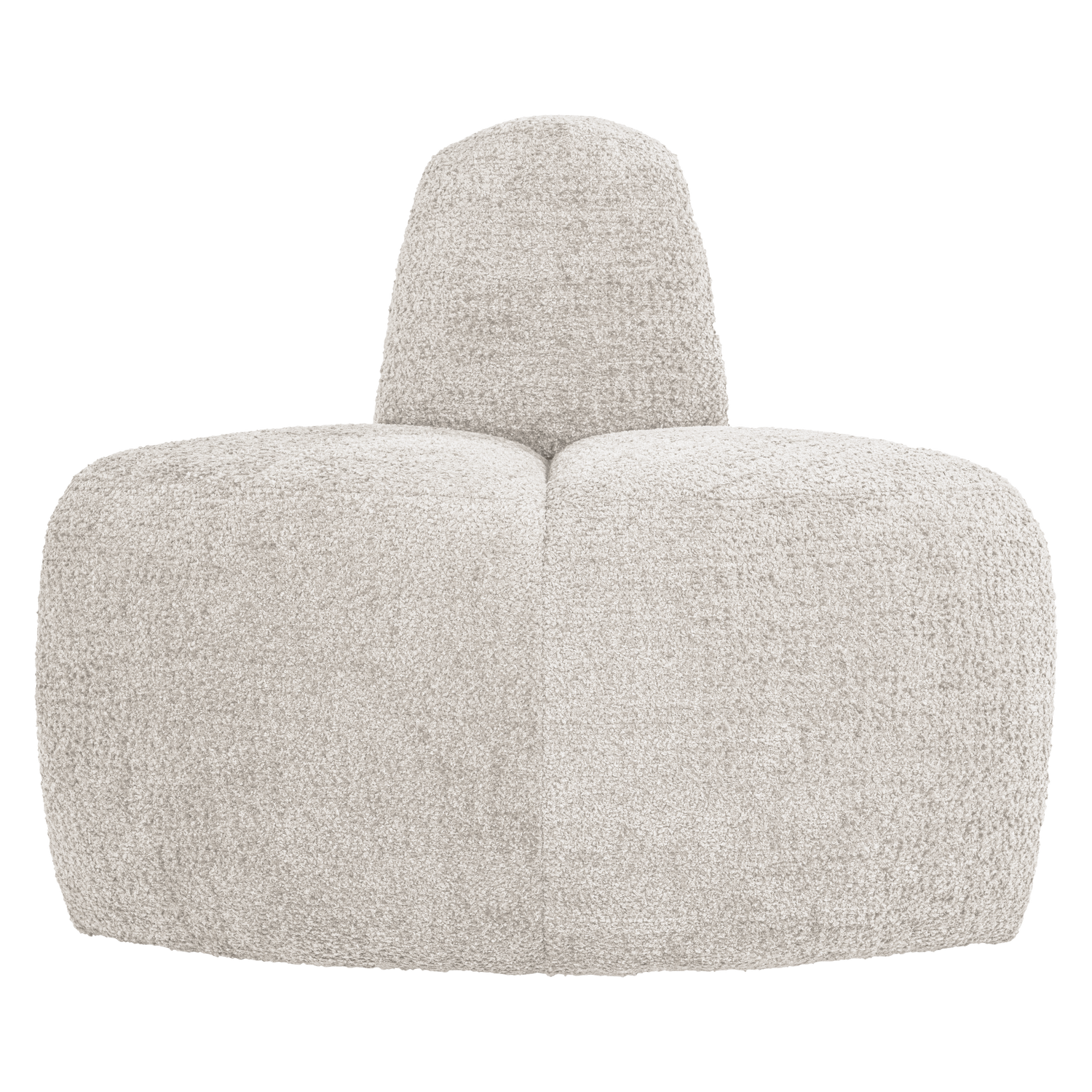 Modulares Sofa MOJO BENCH - abgerundetes Eckelement in Ecru Chenille