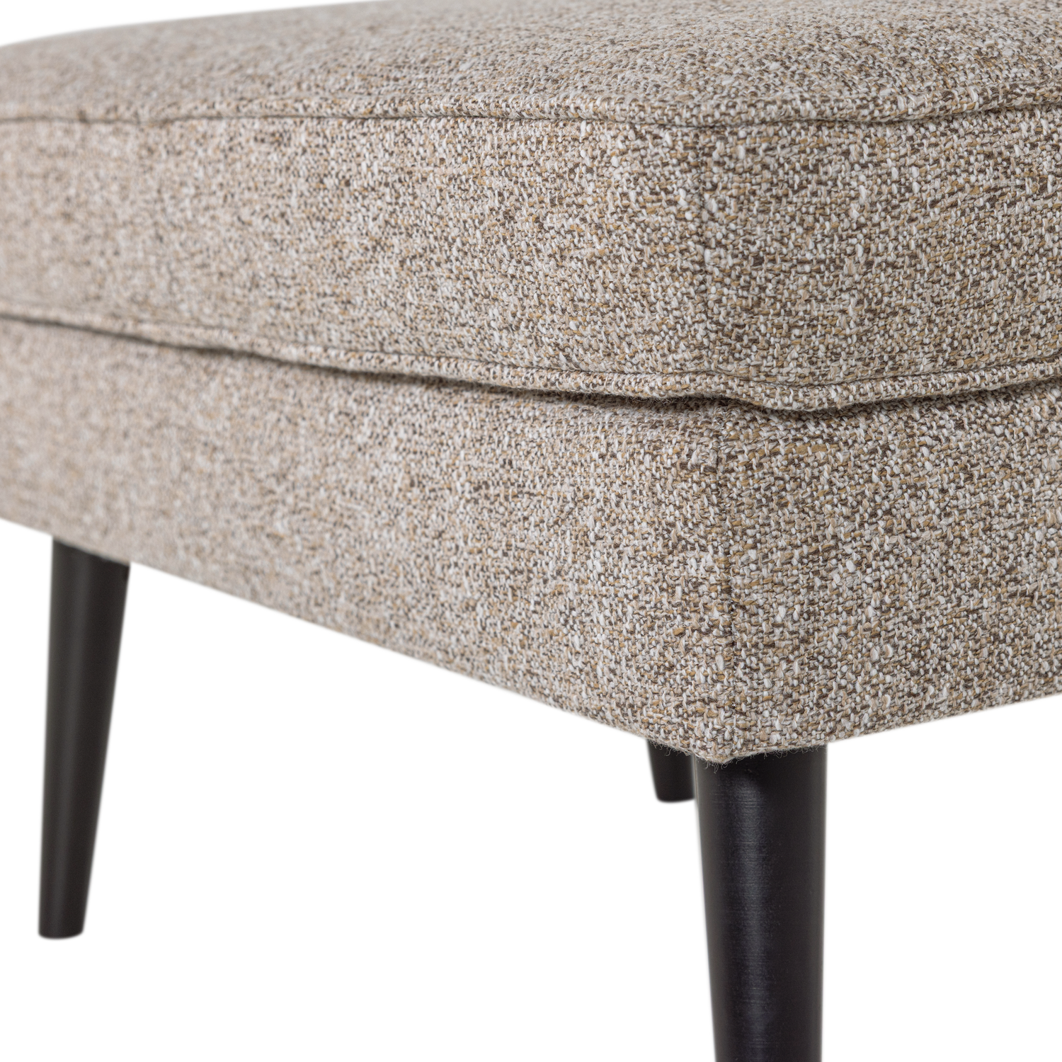 ROCCO footstool beige-brown mélange