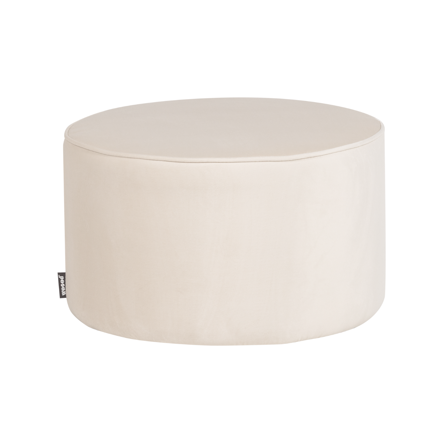 SARA Samtpouf gebrochenes Weiß