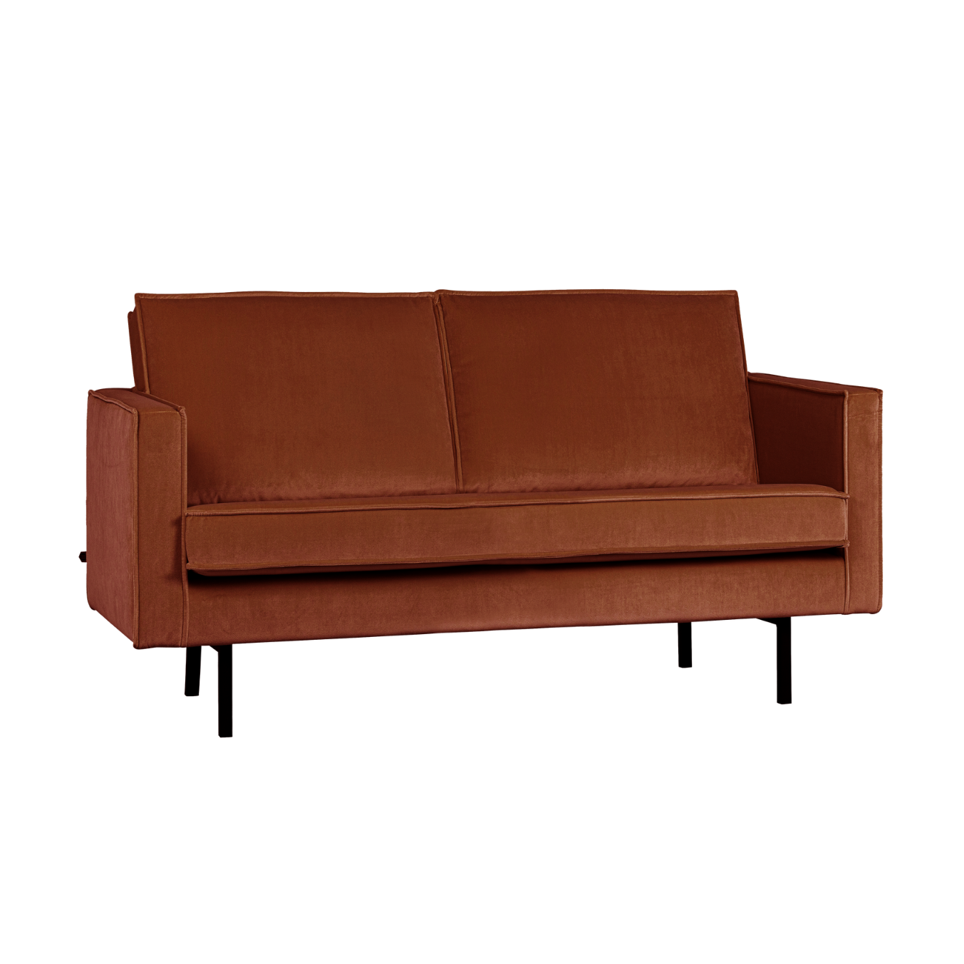 Sofa aus Samt 2-sitzig RODEO rostrot