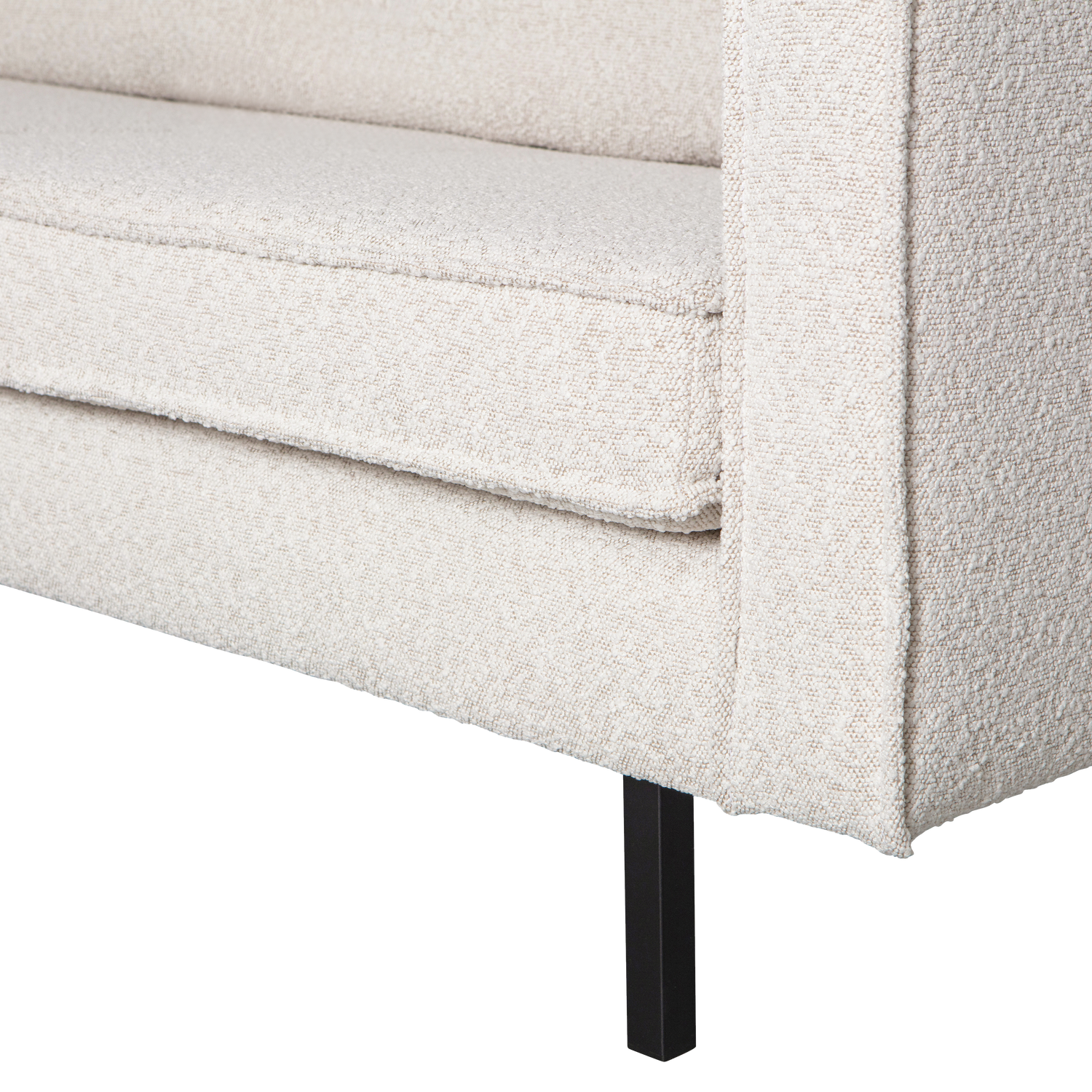 Sofa 2-sitzig RODEO cremefarbener Bouclé