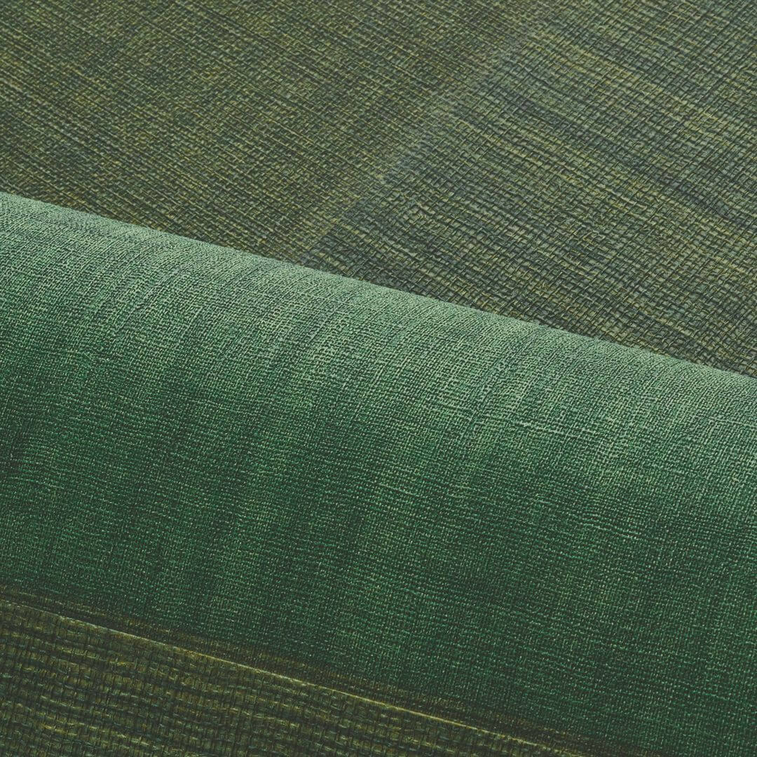 Structural vinyl wallpaper MESTIZO - VERT FORÊT forest green