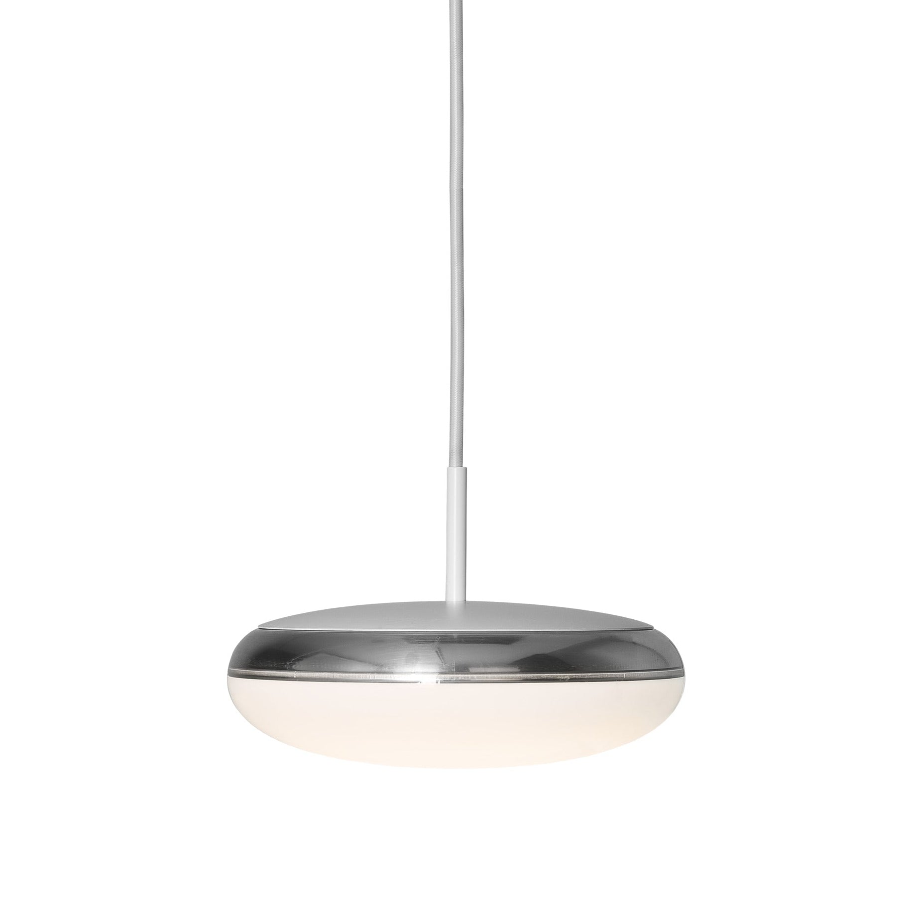 SILVERBACK white pendant lamp with silver