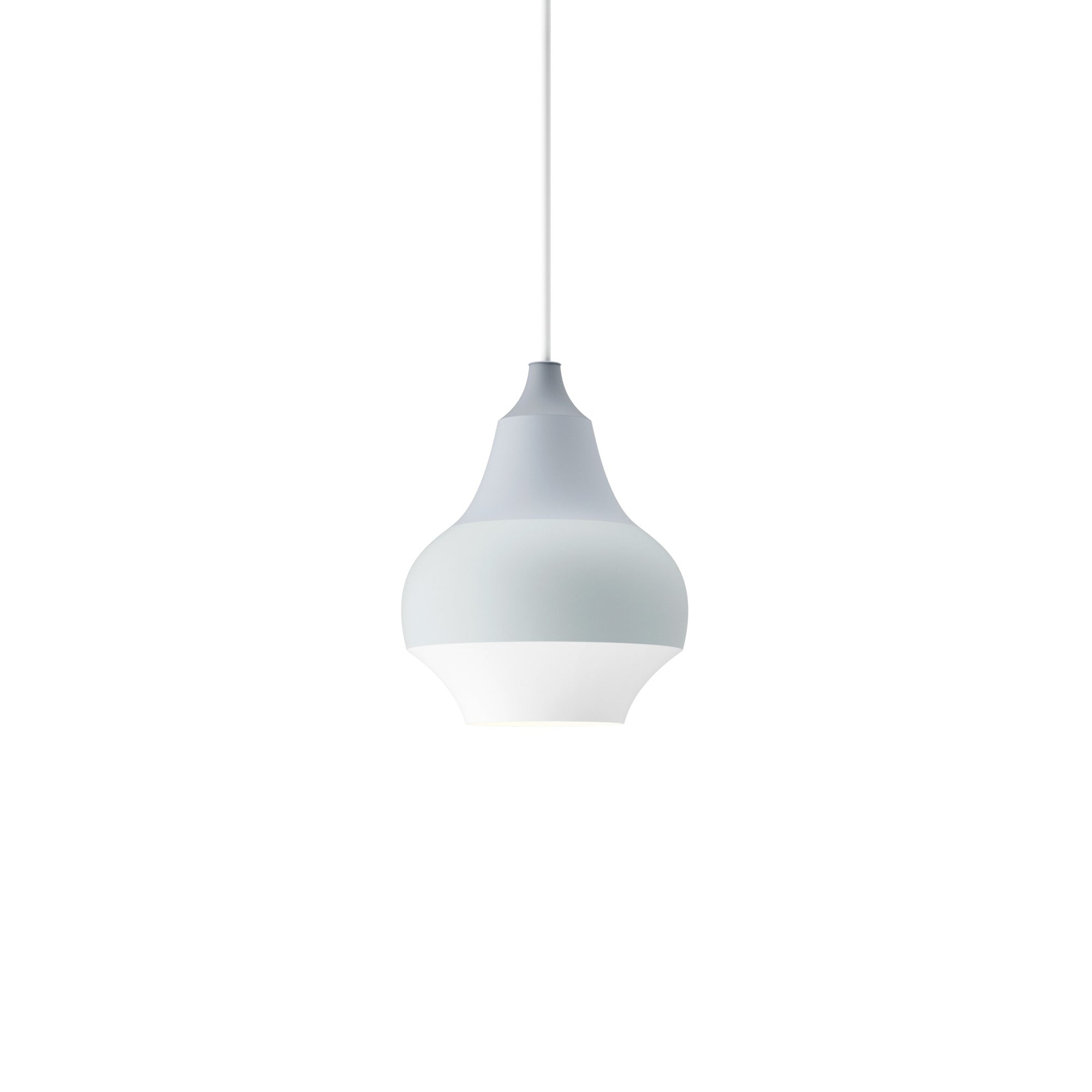 Pendant lamp CIRQUE white with gray tip