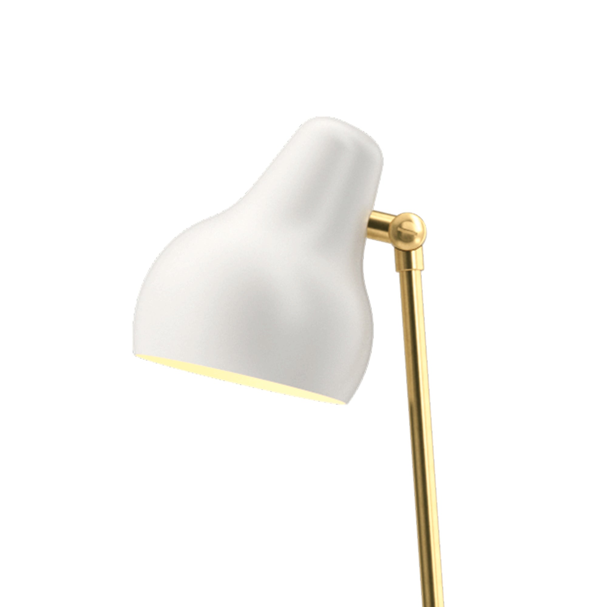 Stehlampe VL 38 weiß mit goldener Veredelung