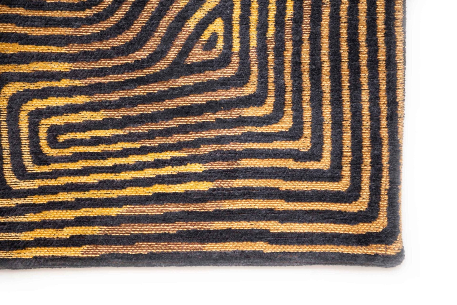 Korallen schwarzes Goldteppich schwarz und Gold