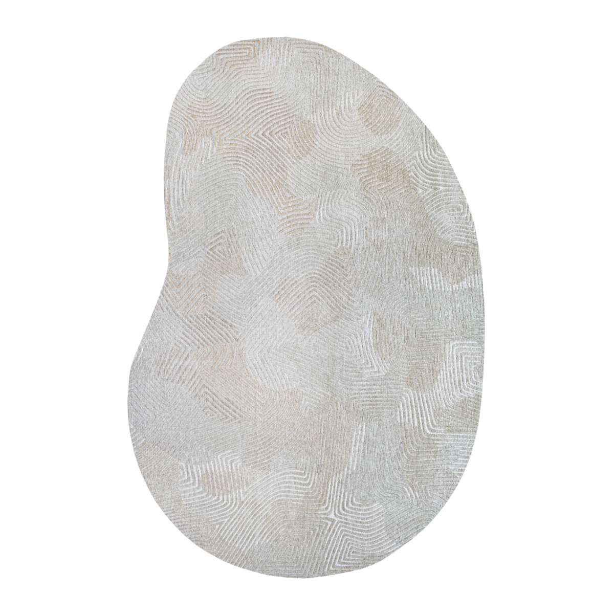 Teppich Coral Shell Beige oval in Beige mit Weiß. – Louis de Poortere – Eye on Design