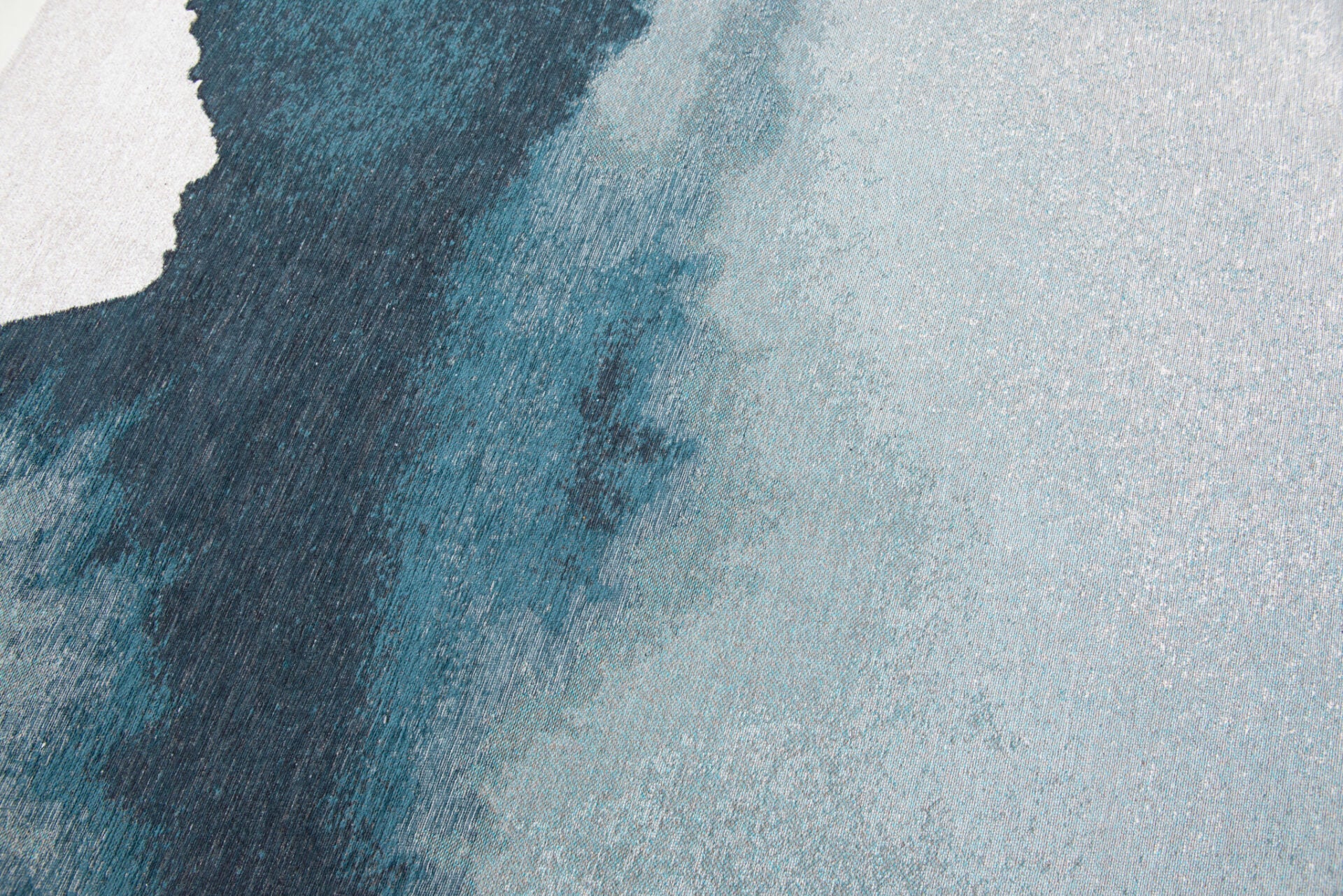 Round rug lagoon inkjet blue