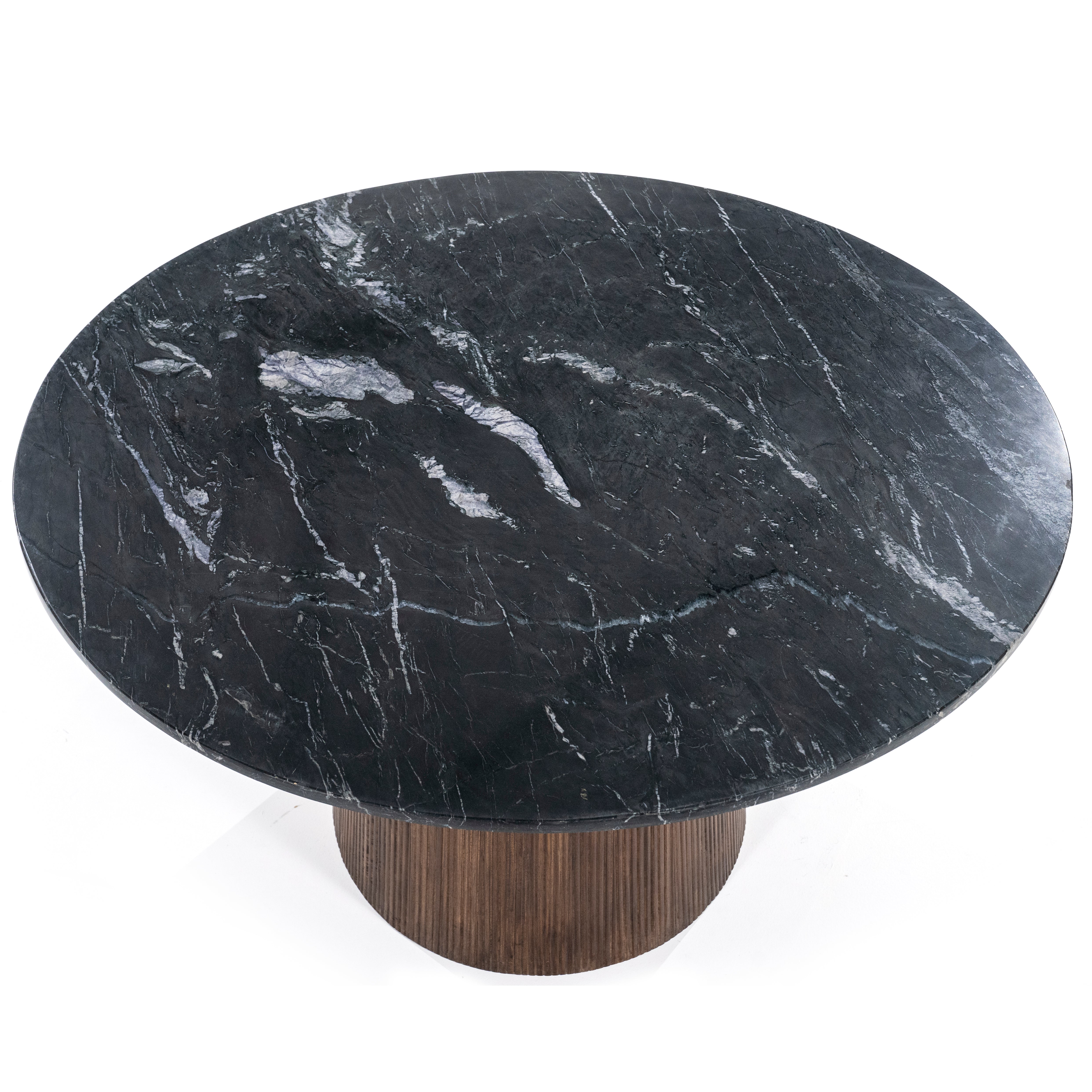 MAXIM round table mango wood with marble top