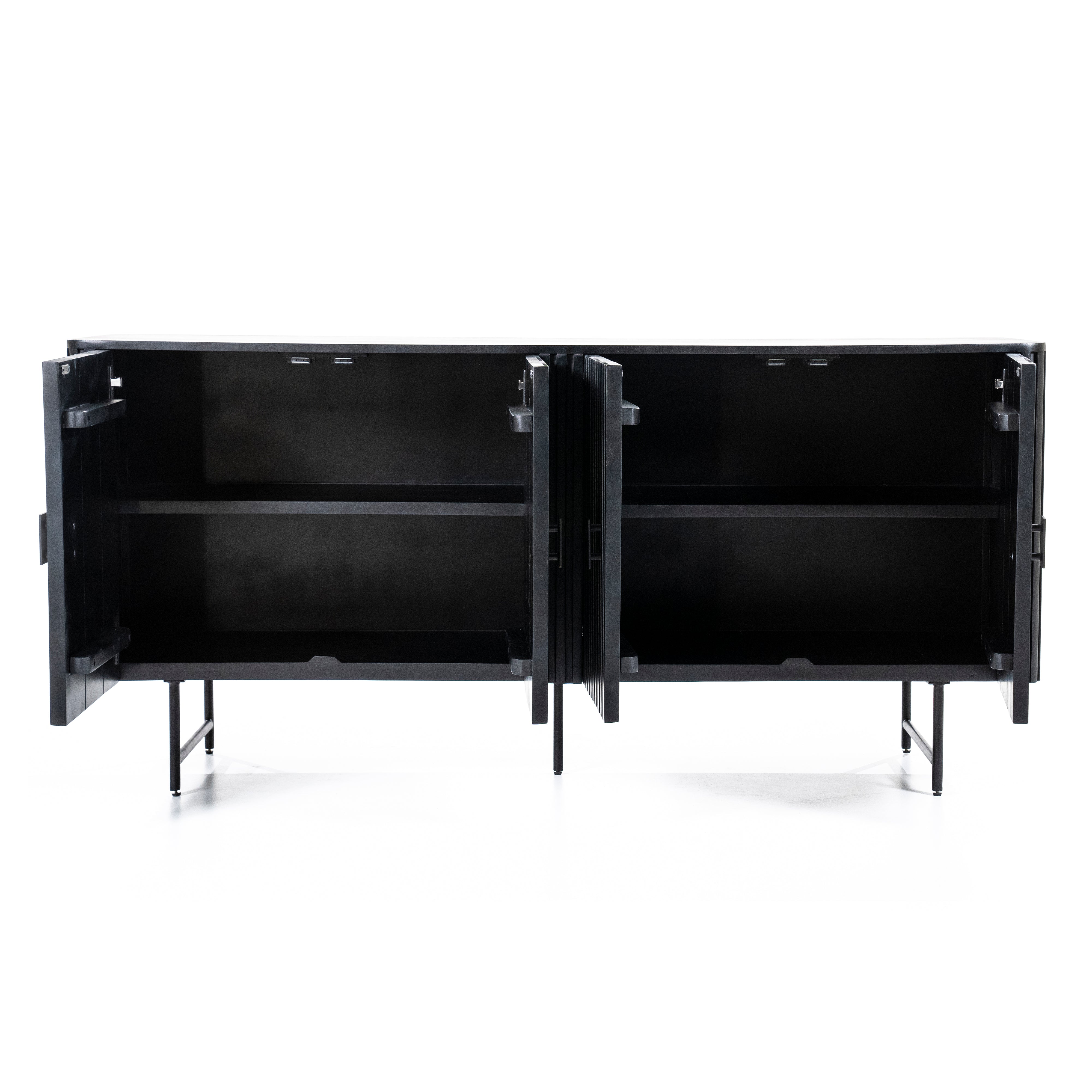 Komoda REMI czarne drewno mango