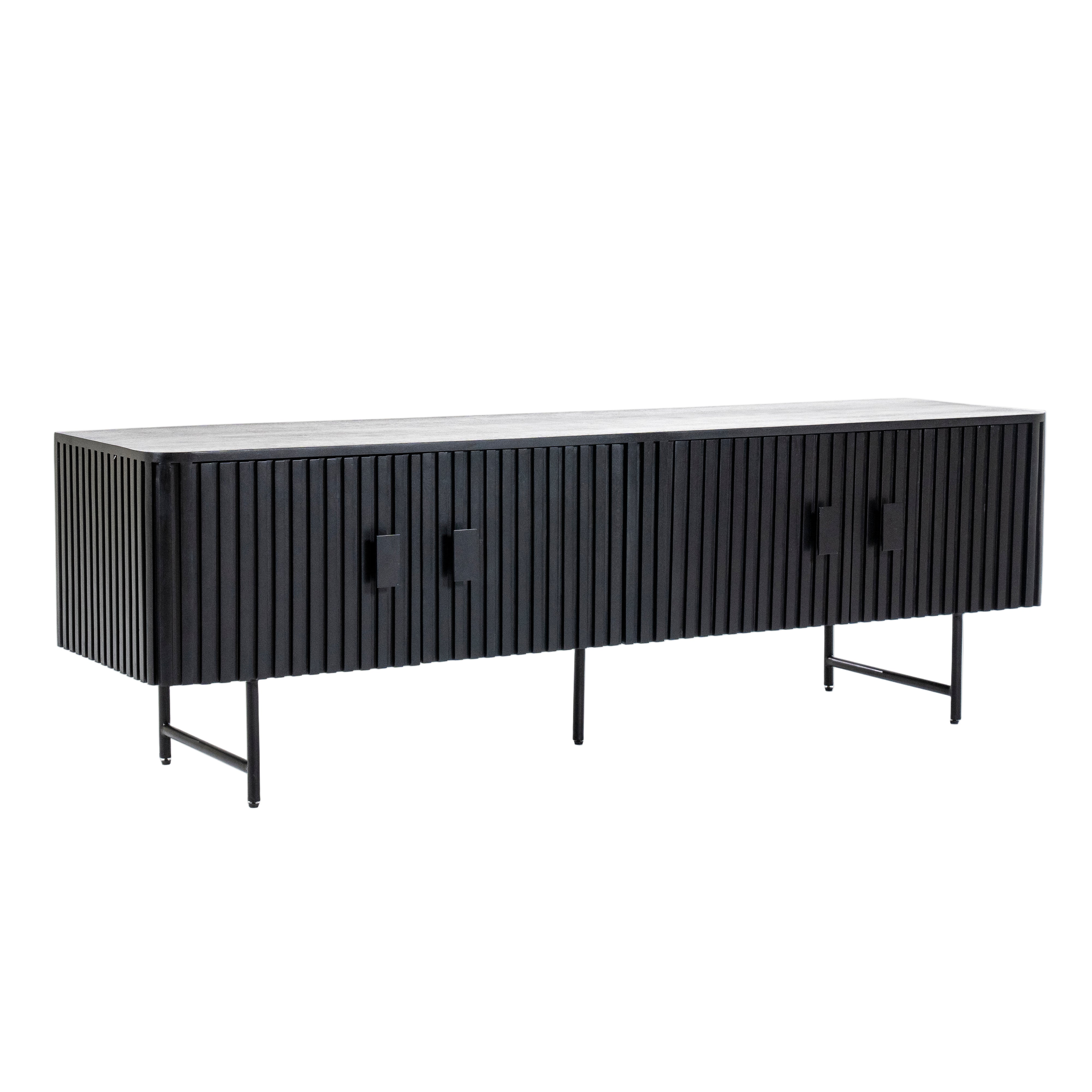 REMI TV cabinet black mango wood