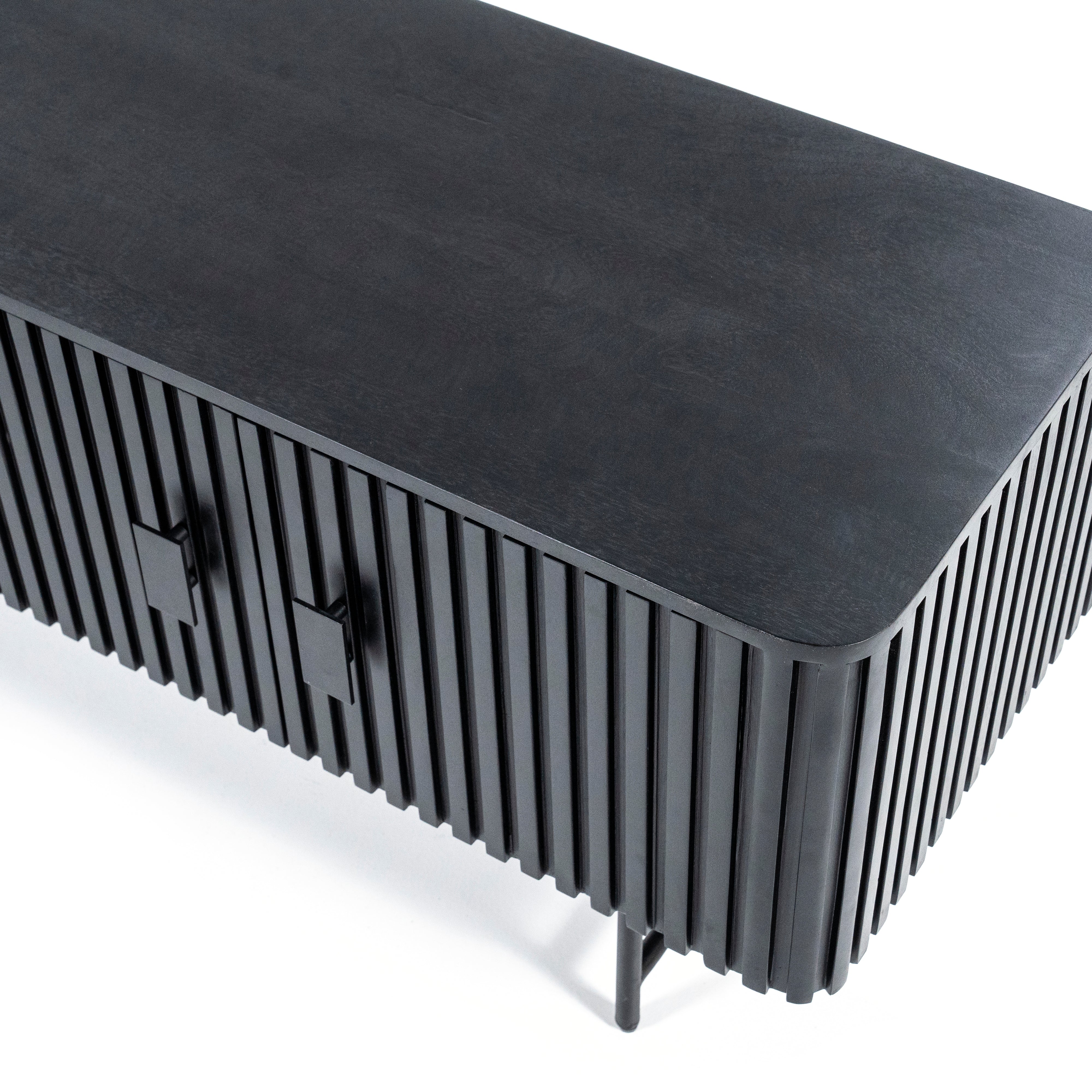 REMI TV cabinet black mango wood