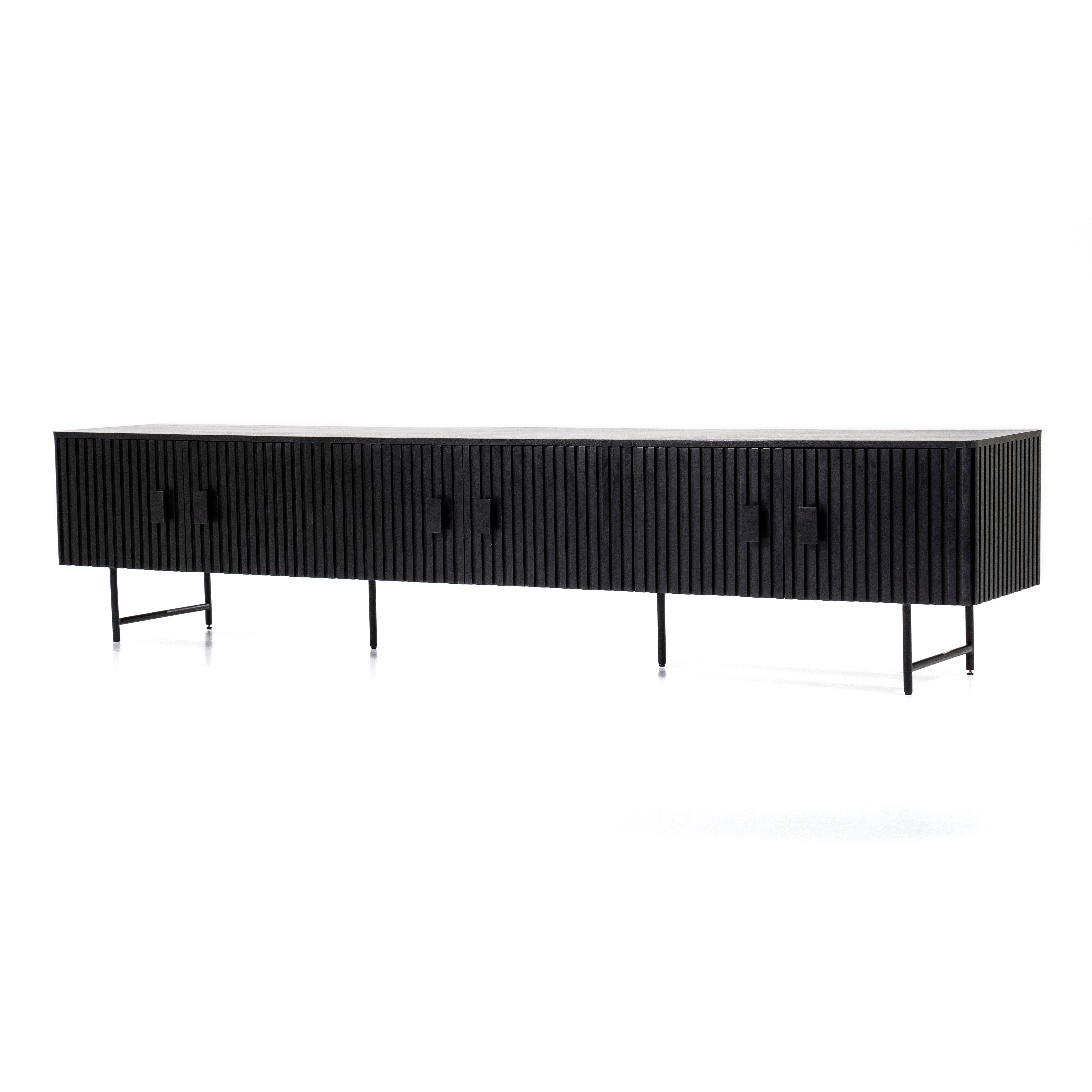 REMI TV cabinet black mango wood