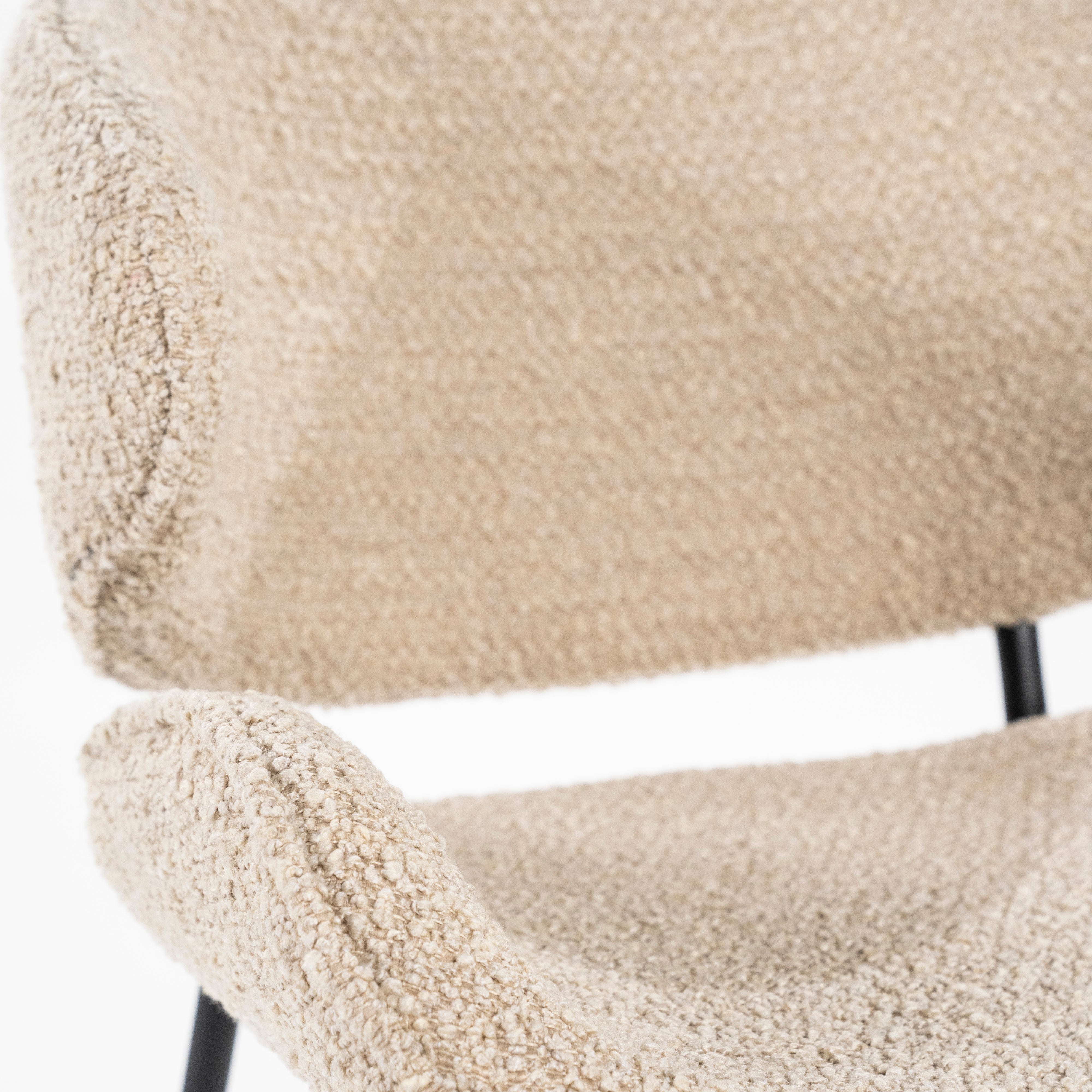 TESS Chair in Sand with Black Base