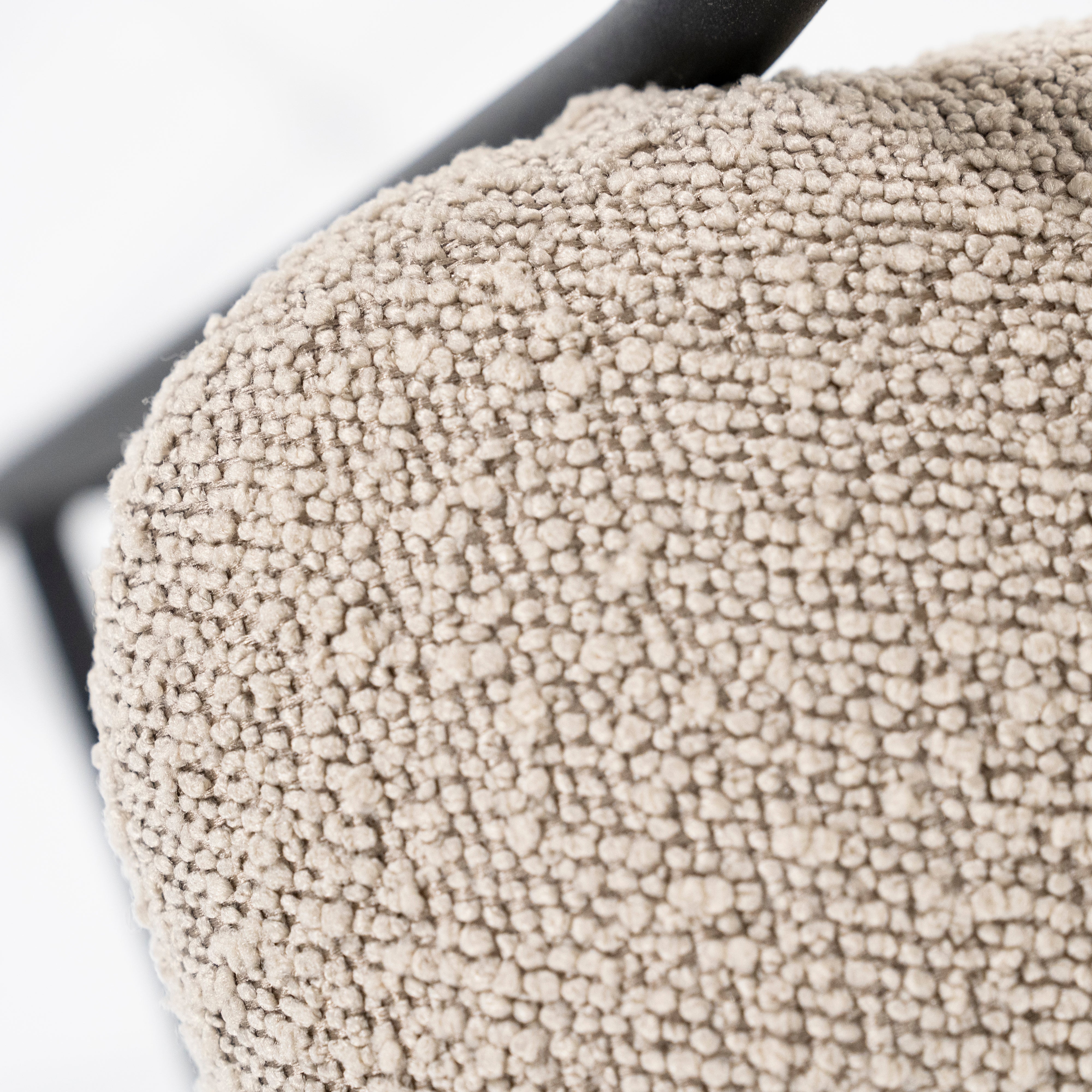LUKA stool taupe with black base