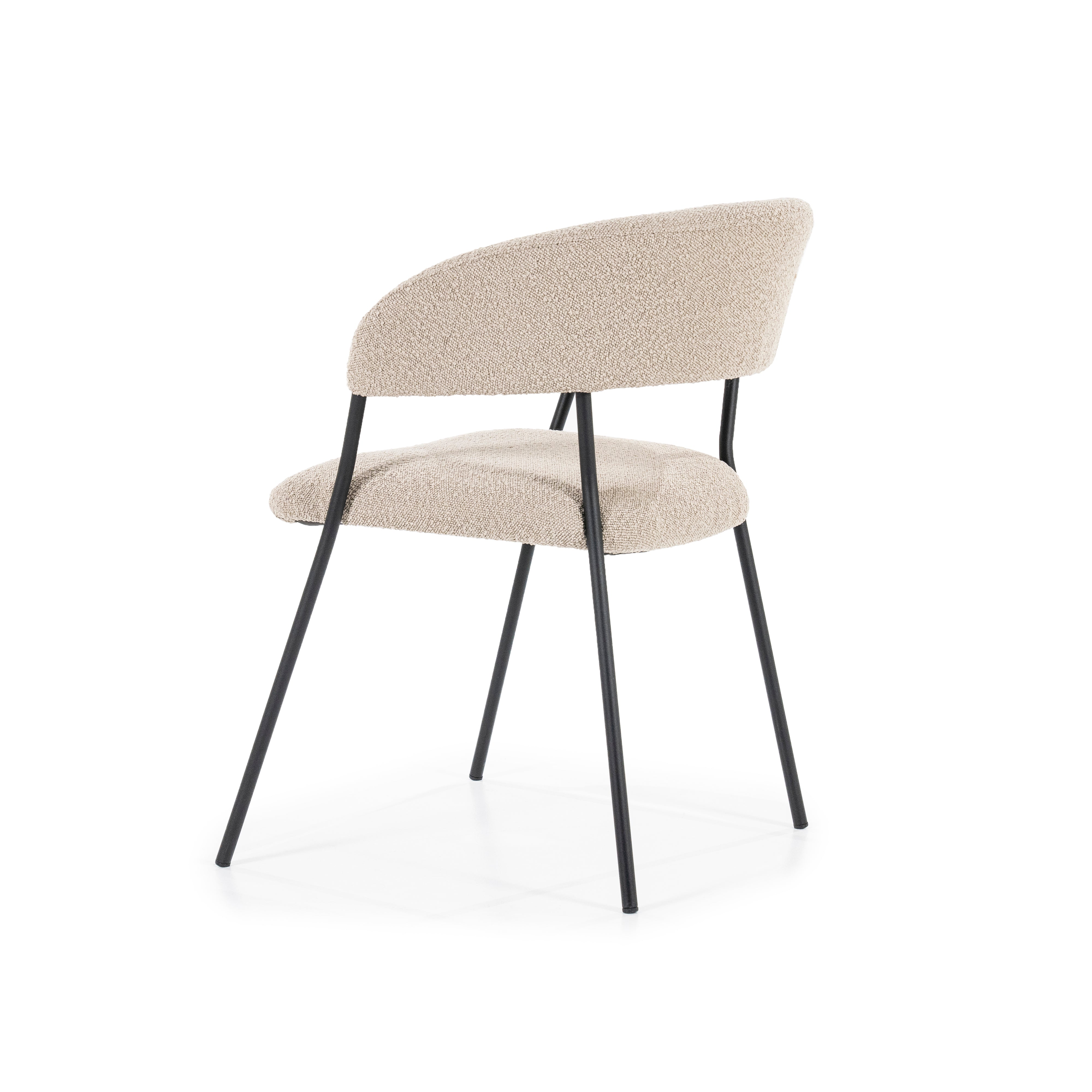 LUKA Chair Beige with Black Base