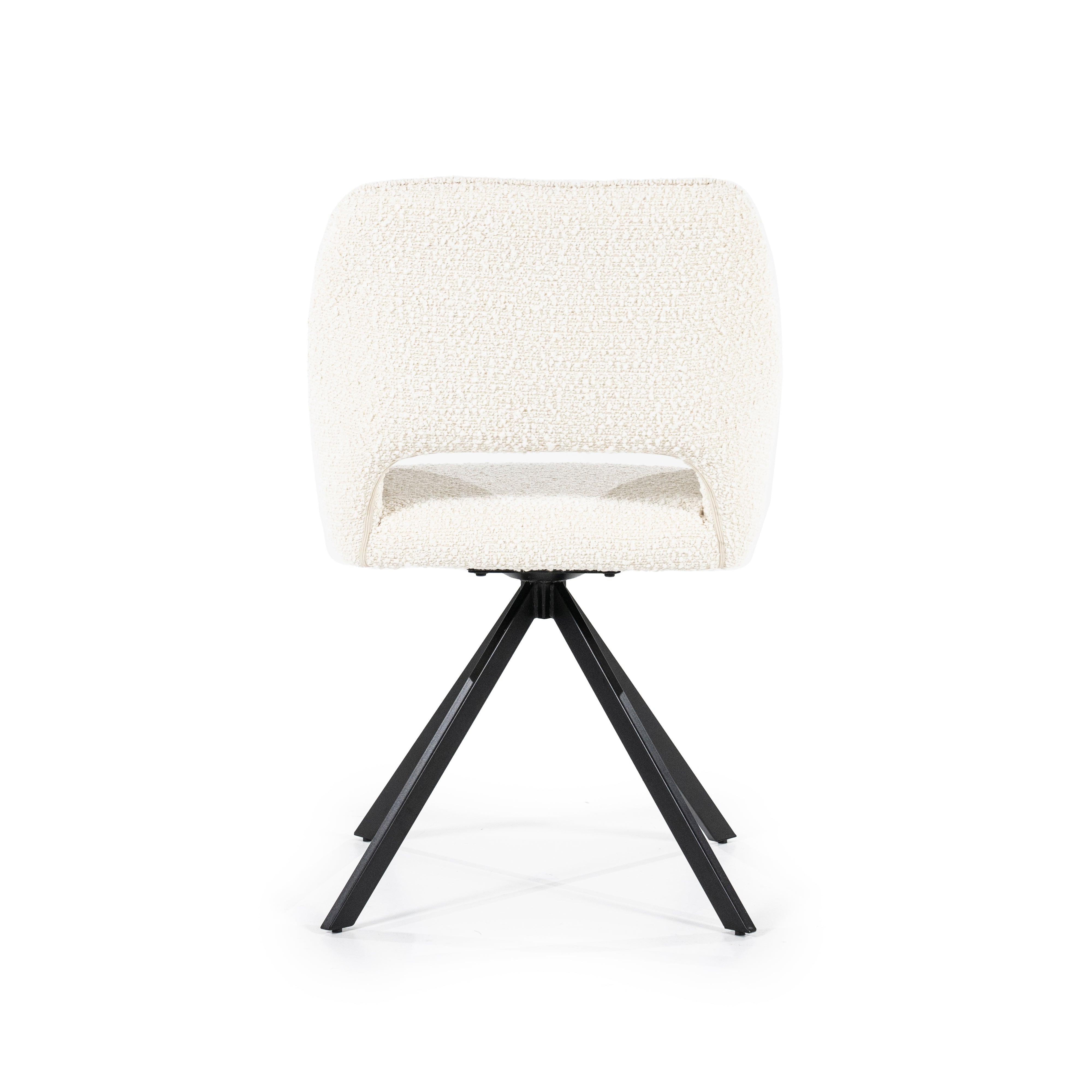 FABIO Chair Beige with Black Base