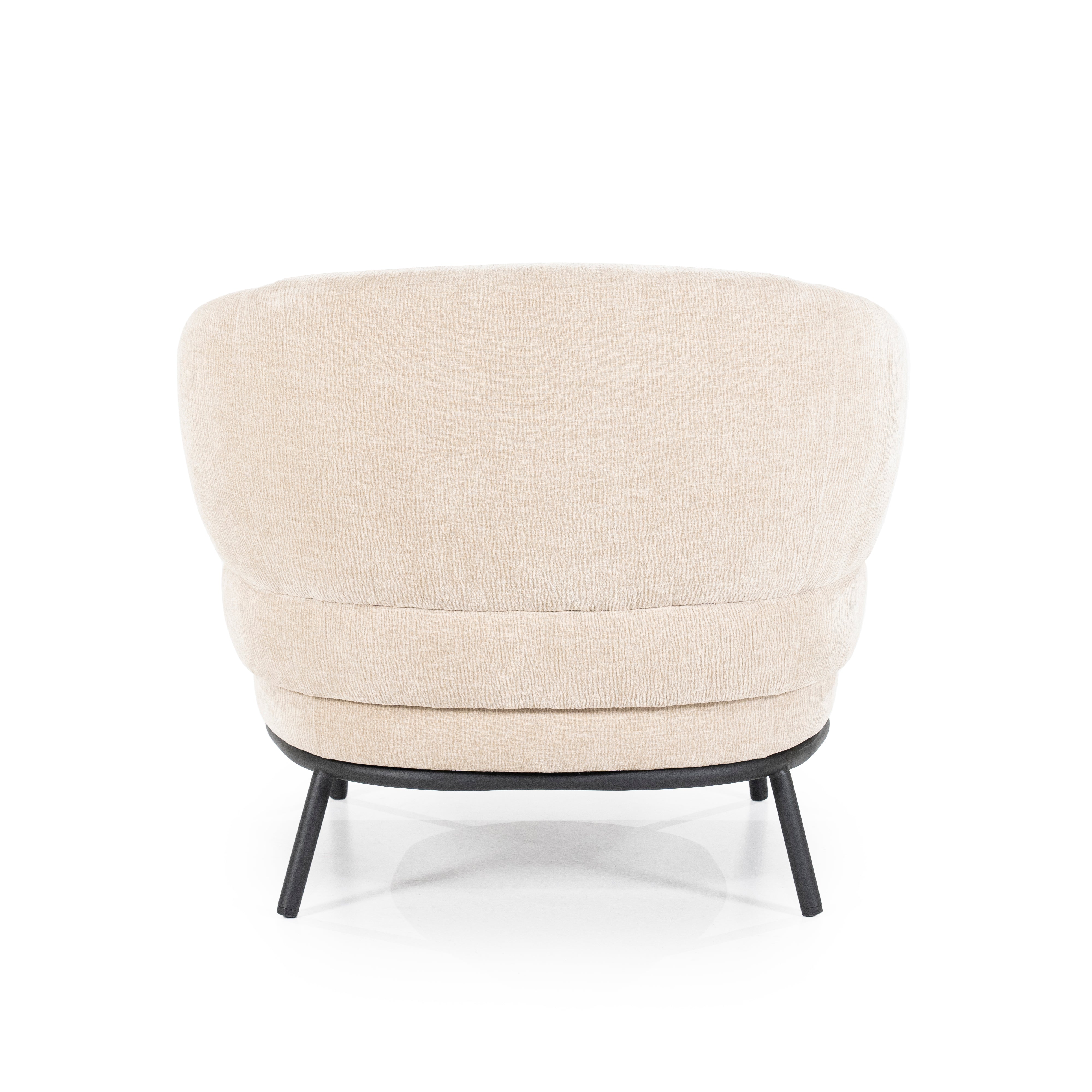 Sessel DAVID beige mit schwarzem Gestell