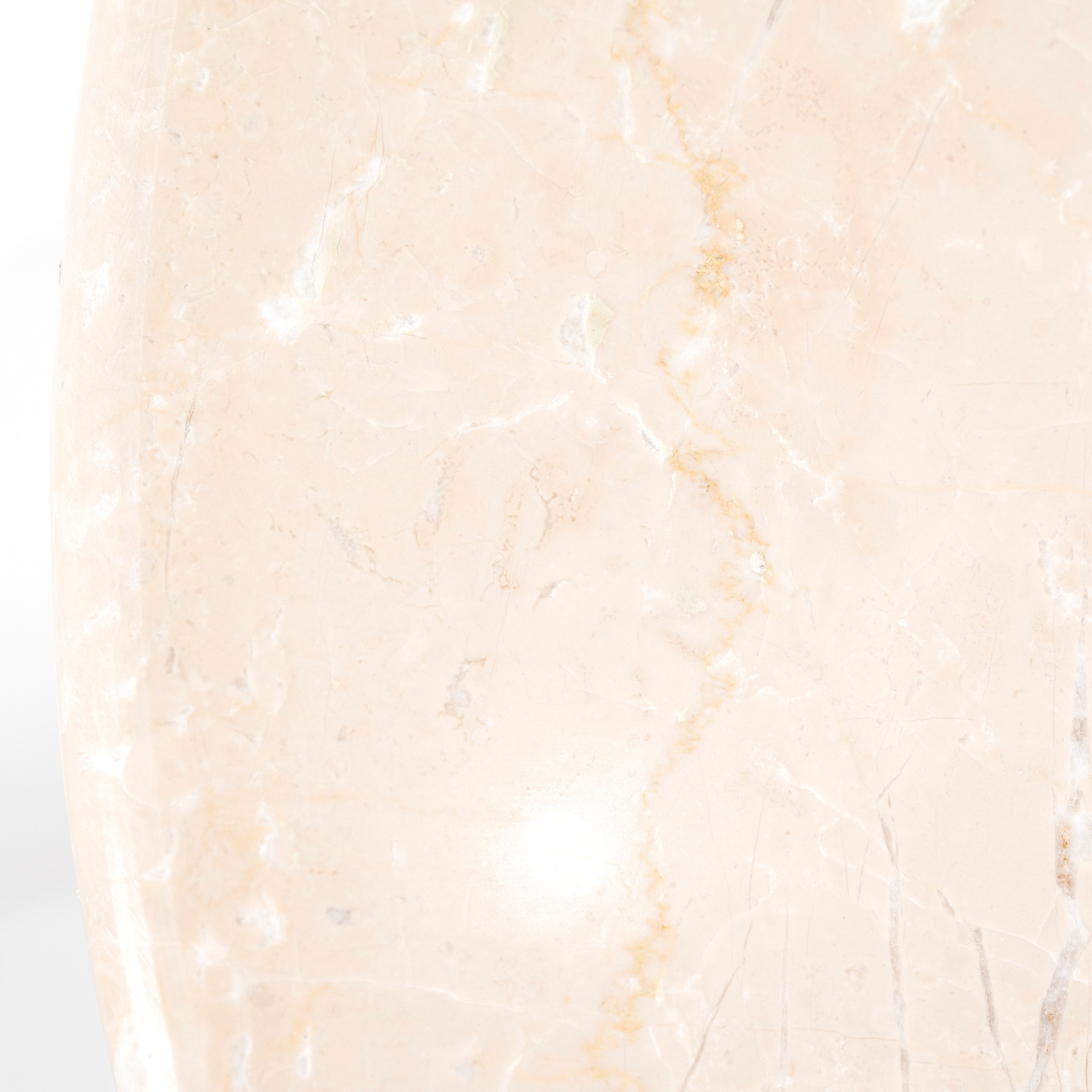 Beistelltisch SARA hellbeige Travertin mit Mango-Holz