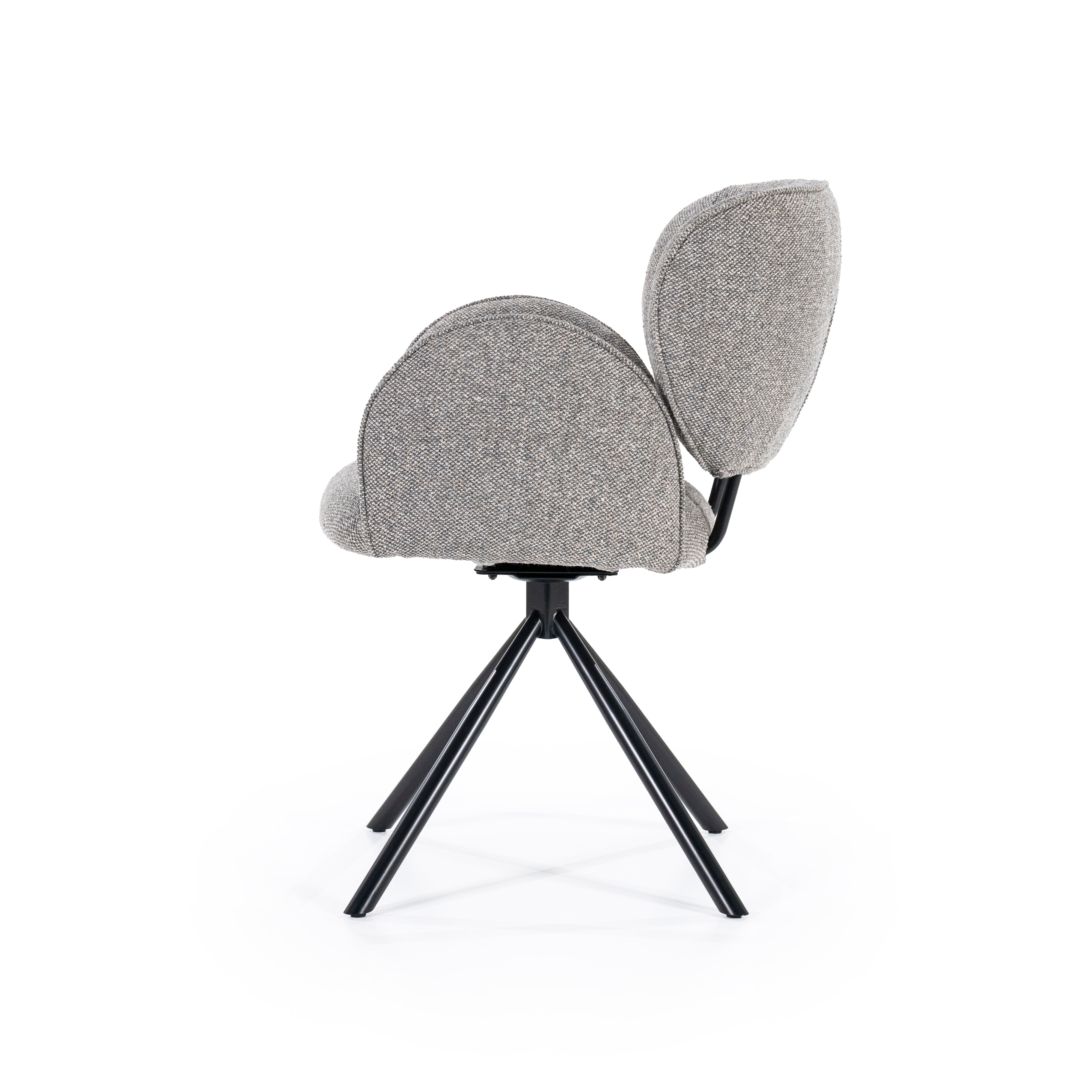 ROSALIN Chair Gray with Black Base